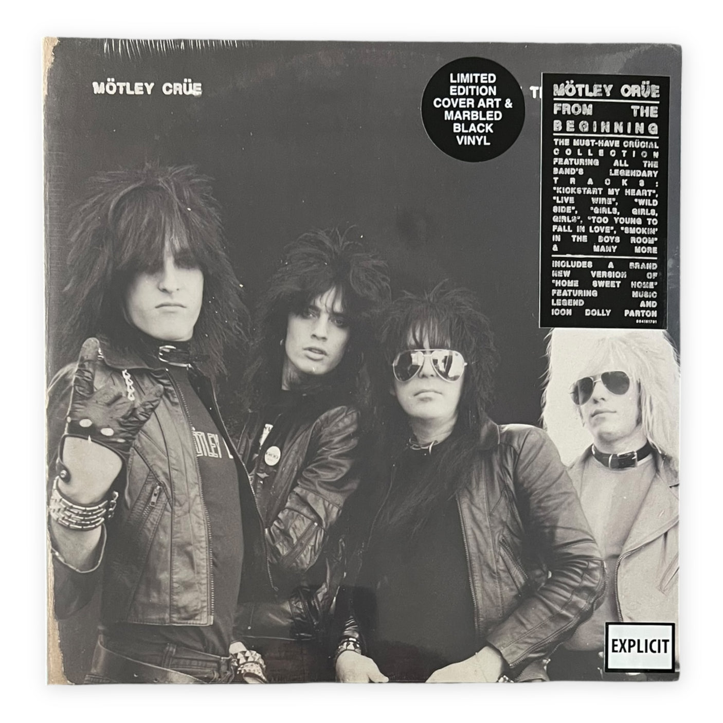 MOTLEY CRUE - From The Beginning - BLACK MARBLE VINYL - LP VINYL - BRAND NEW