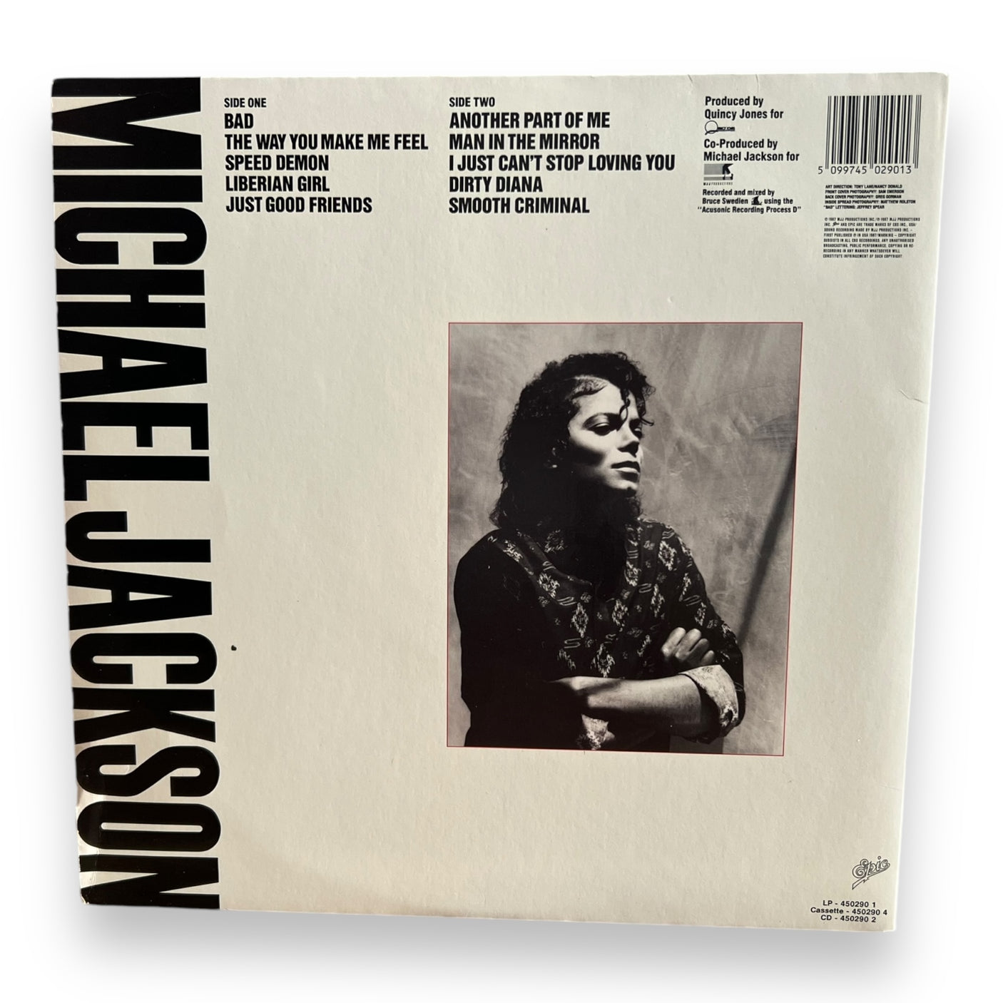 MICHAEL JACKSON - Bad - USED LP VINYL - VG+/VG+