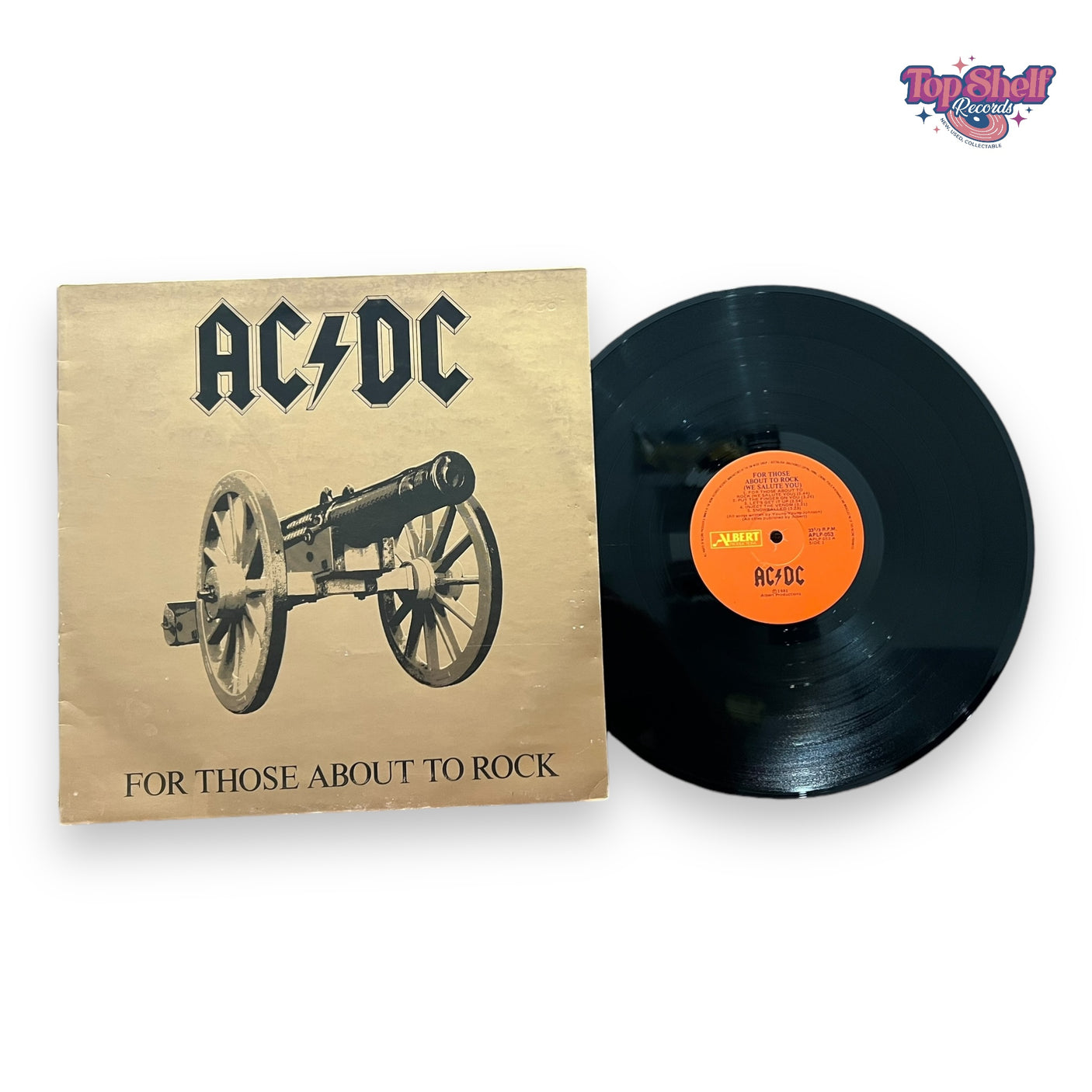 AC/DC - For Those About To Rock (We Salute You) - USED LP VINYL - VG/G+