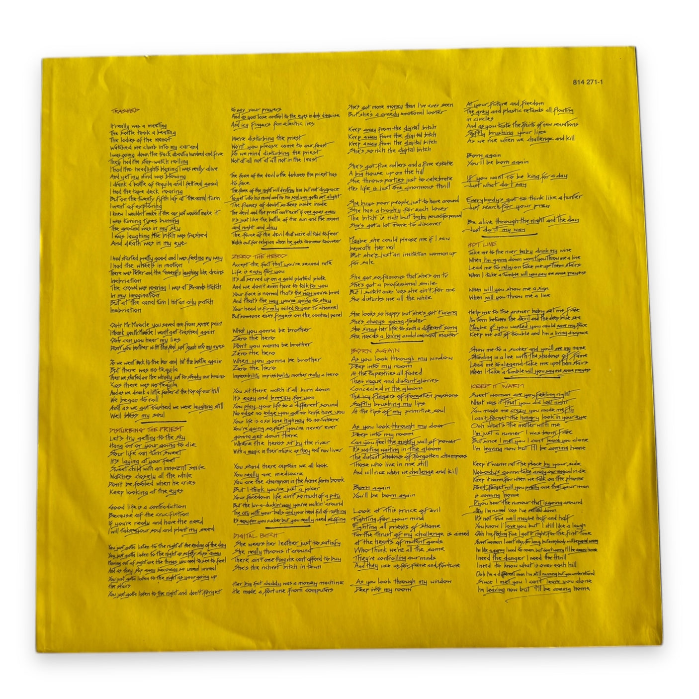 BLACK SABBATH - Born Again - USED LP VINYL - 1983 EUROPE PRESS - VG/VG+