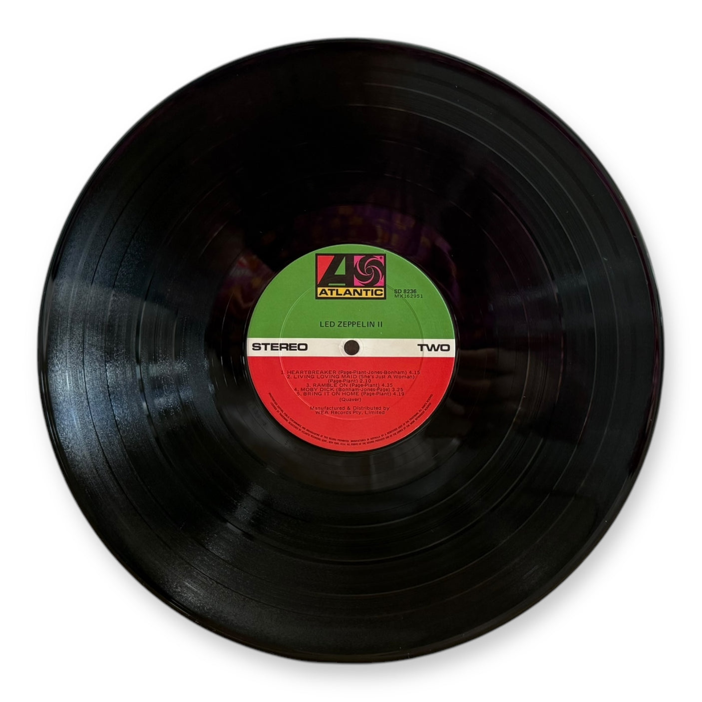 LED ZEPPELIN - Led Zeppelin II - USED LP VINYL - EARLY 1970'S AUSTRALIAN PRESS - VG/VG