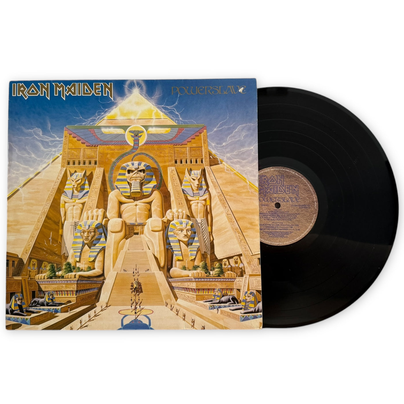 IRON MAIDEN - Powerslave - USED LP VINYL - ORIGINAL 1984 EUROPE PRESS - VG+/VG+