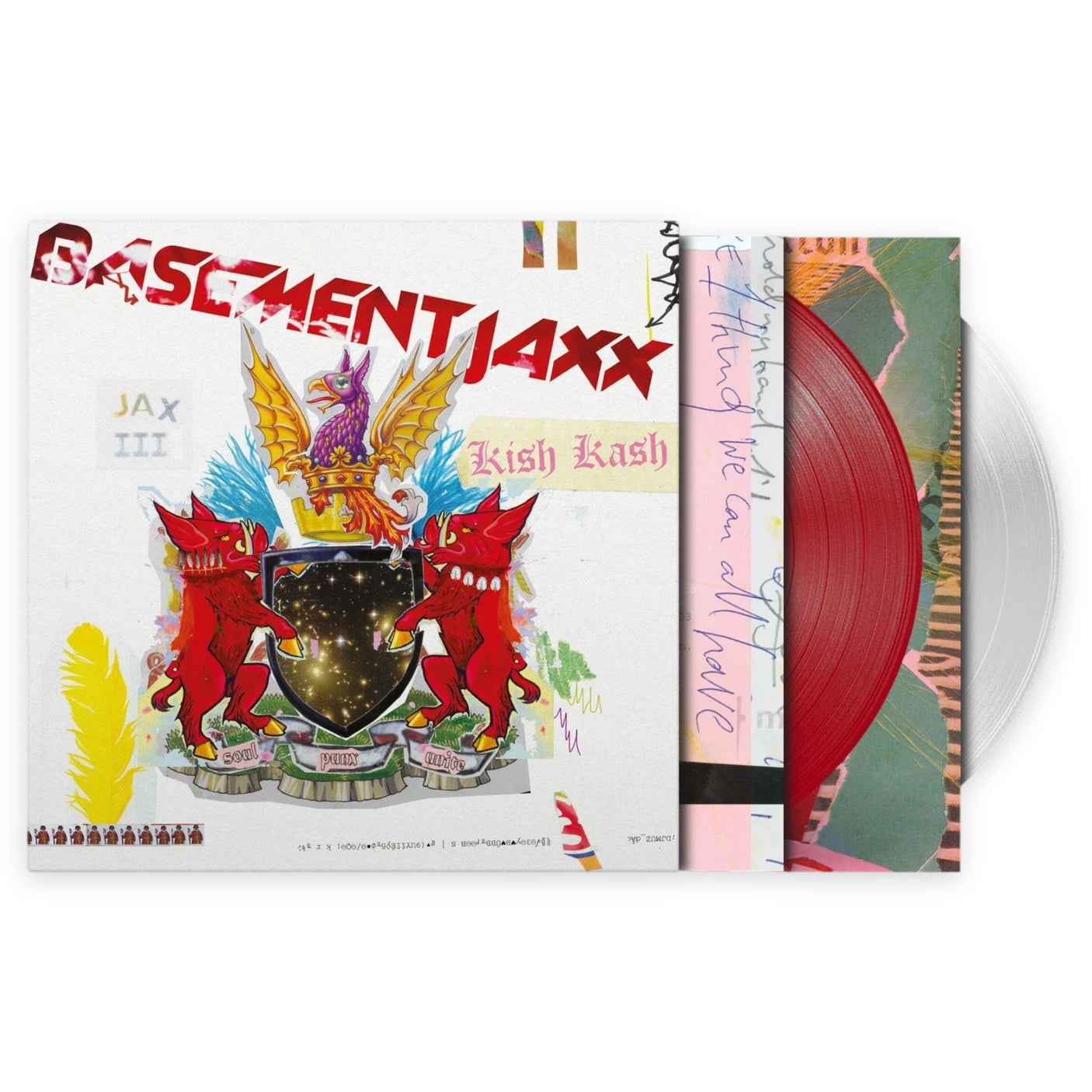 BASEMENT JAXX - Kish Kash - LP VINYL - RED & WHITE VINYL - REISSUE - BRAND NEW