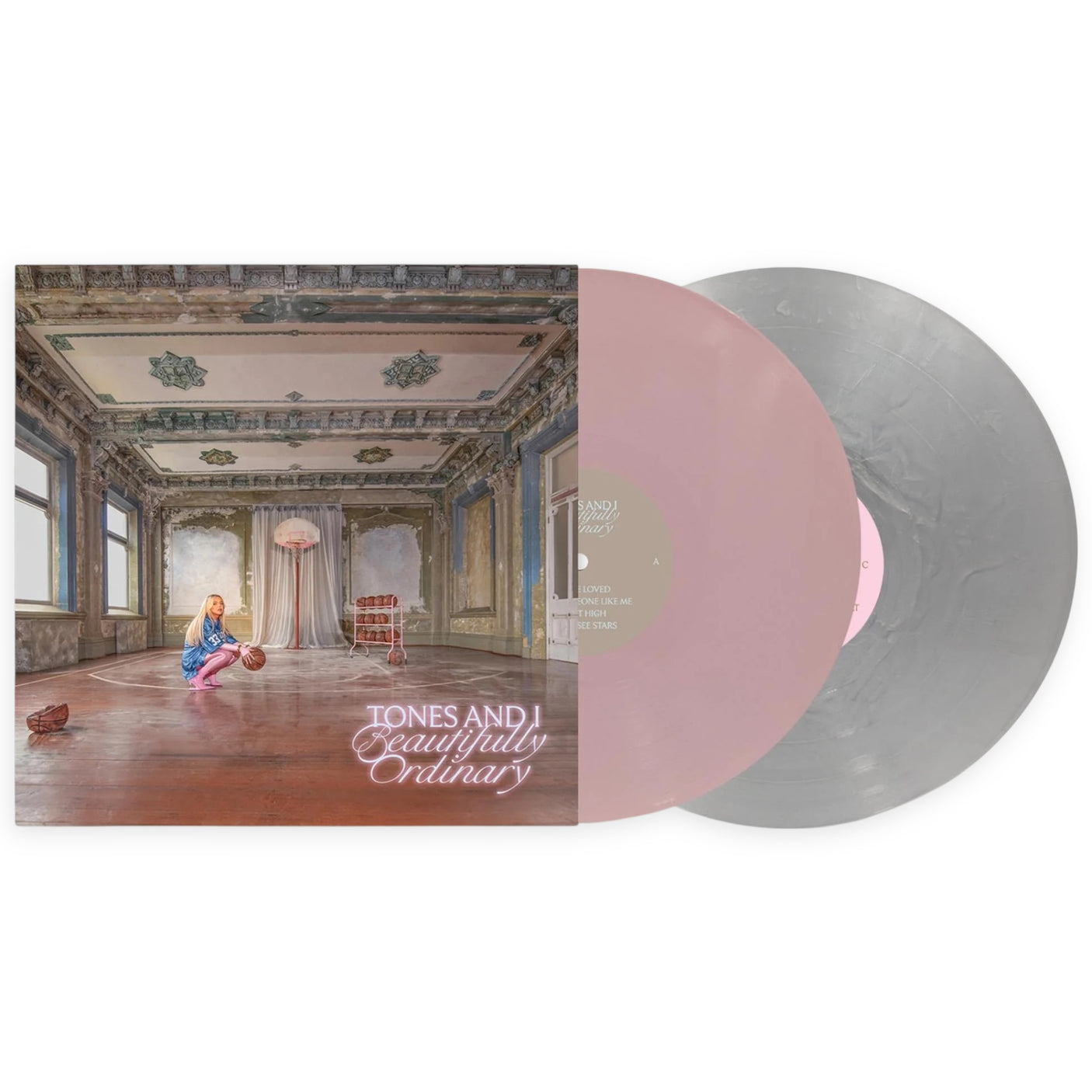 TONES AND I - Beautifully Ordinary - LP VINYL - POWDER PINK AND MARBLED SILVER VINYL - BRAND NEW