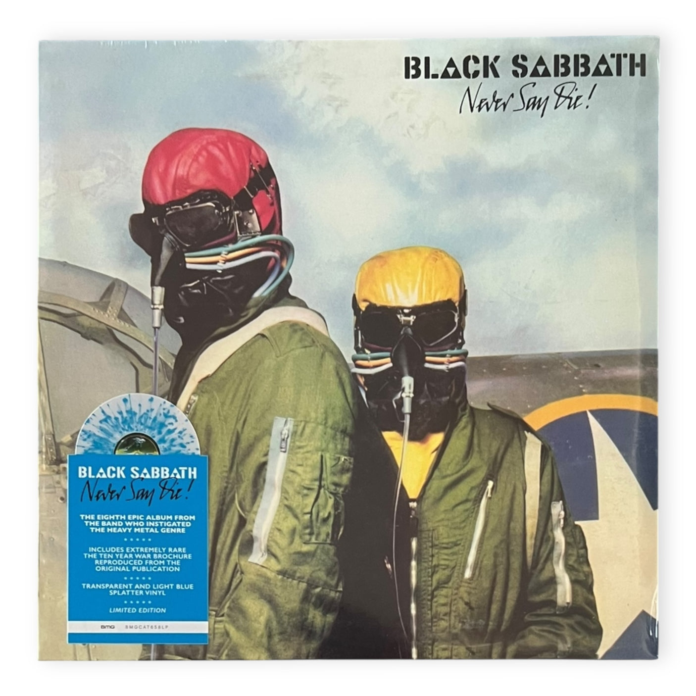 BLACK SABBATH - Never Say Die! - LP VINYL - LIMITED EDITION - TRANSPARENT & LIGHT BLUE SPLATTER VINYL - BRAND NEW