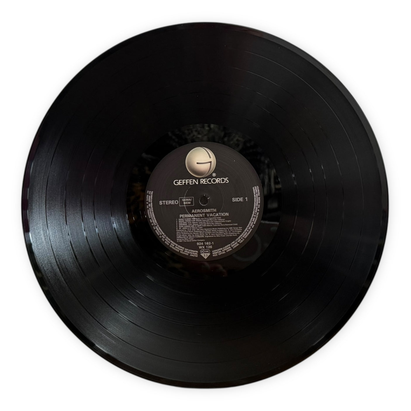 AEROSMITH - Permanent Vacation - USED LP VINYL - ORIGINAL 1987 EUROPE PRESS - VG+/VG+