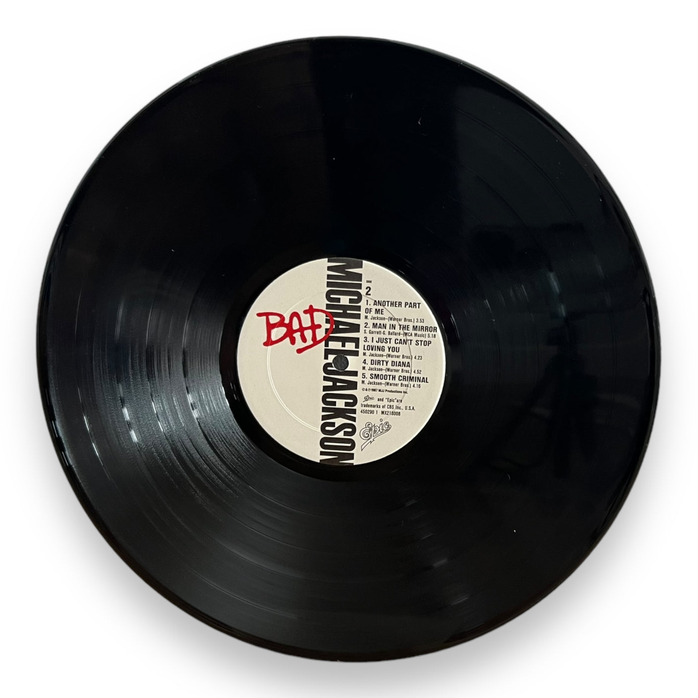 MICHAEL JACKSON - Bad - USED LP VINYL - VG+/VG+