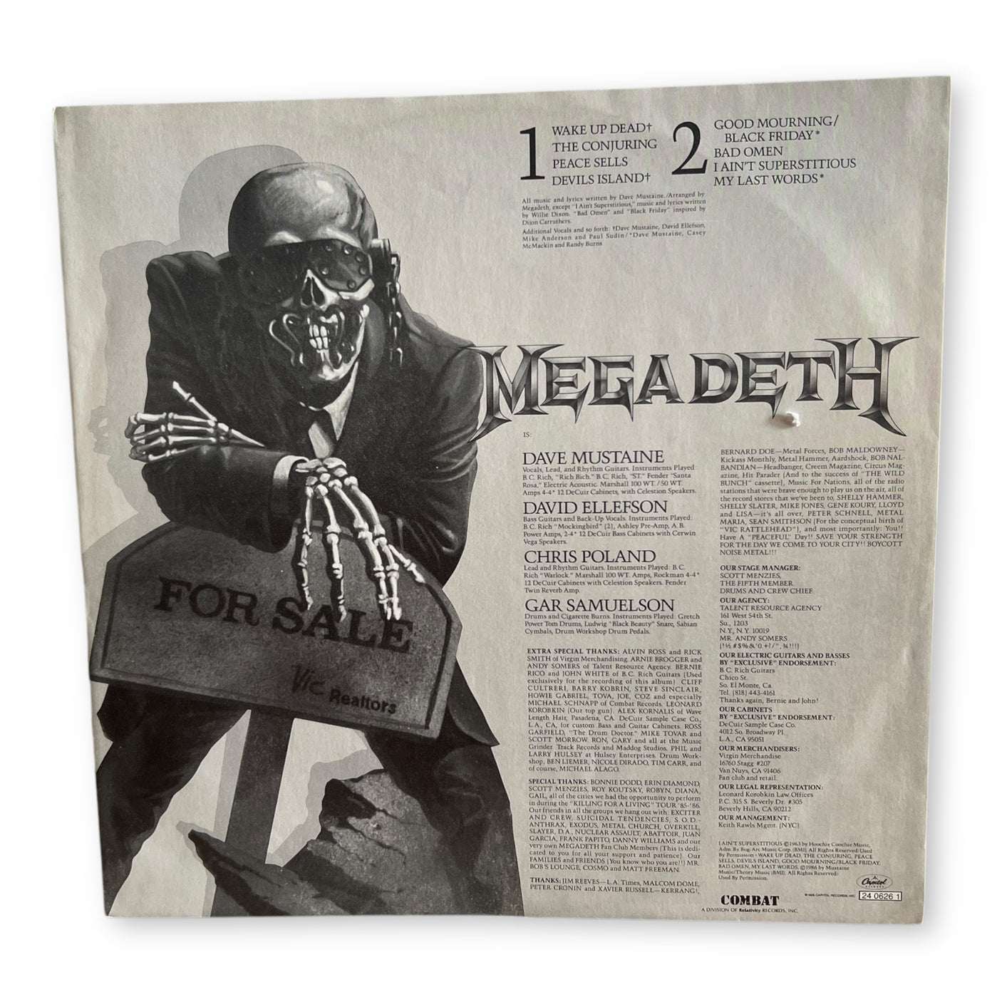 MEGADETH - Peace Sells... But Who's Buying? - USED LP VINYL - VG+/VG+