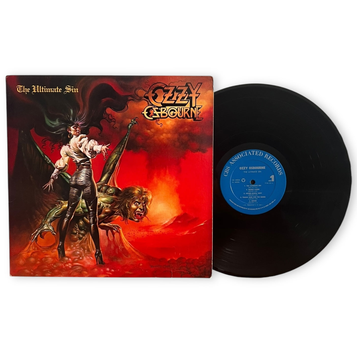 OZZY OSBOURNE - The Ultimate Sin - USED LP VINYL - ORIGINAL 1986 USA PRESS - VG+/VG+