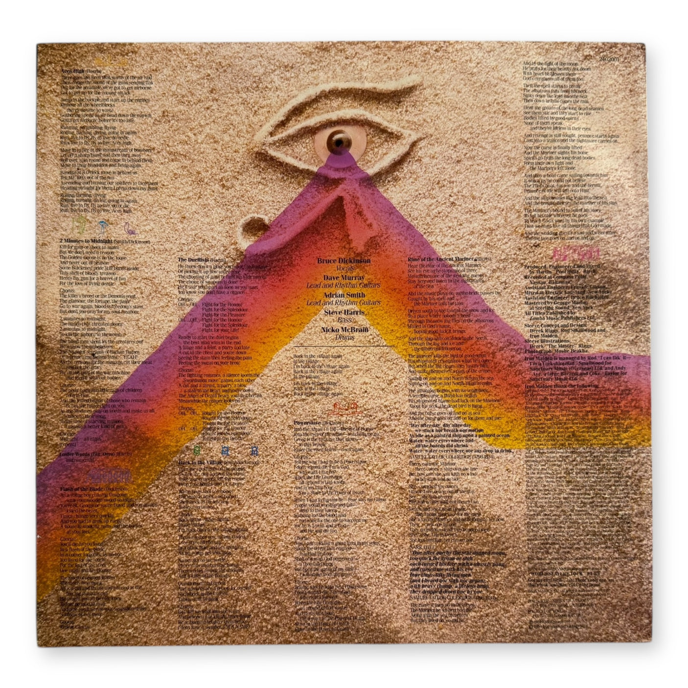 IRON MAIDEN - Powerslave - USED LP VINYL - ORIGINAL 1984 EUROPE PRESS - VG+/VG+