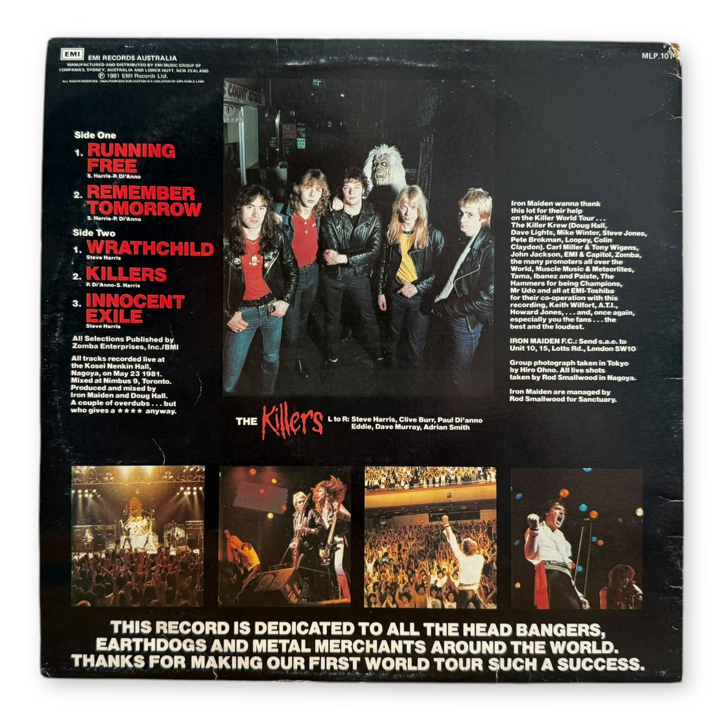 IRON MAIDEN - Maiden Japan - USED LP VINYL - ORIGINAL 1981 AUSTRALIAN PRESS - VG/G+