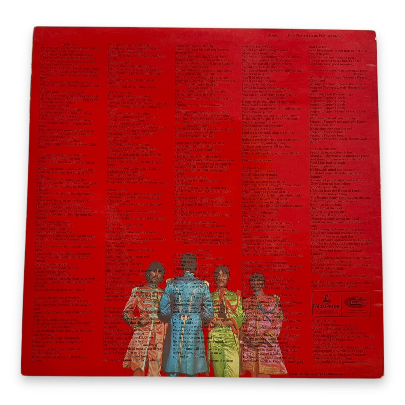 THE BEATLES - Sgt. Pepper's Lonely Hearts Club Band - USED LP VINYL - ORIGINAL 1967 UK PRESS - VG/VG