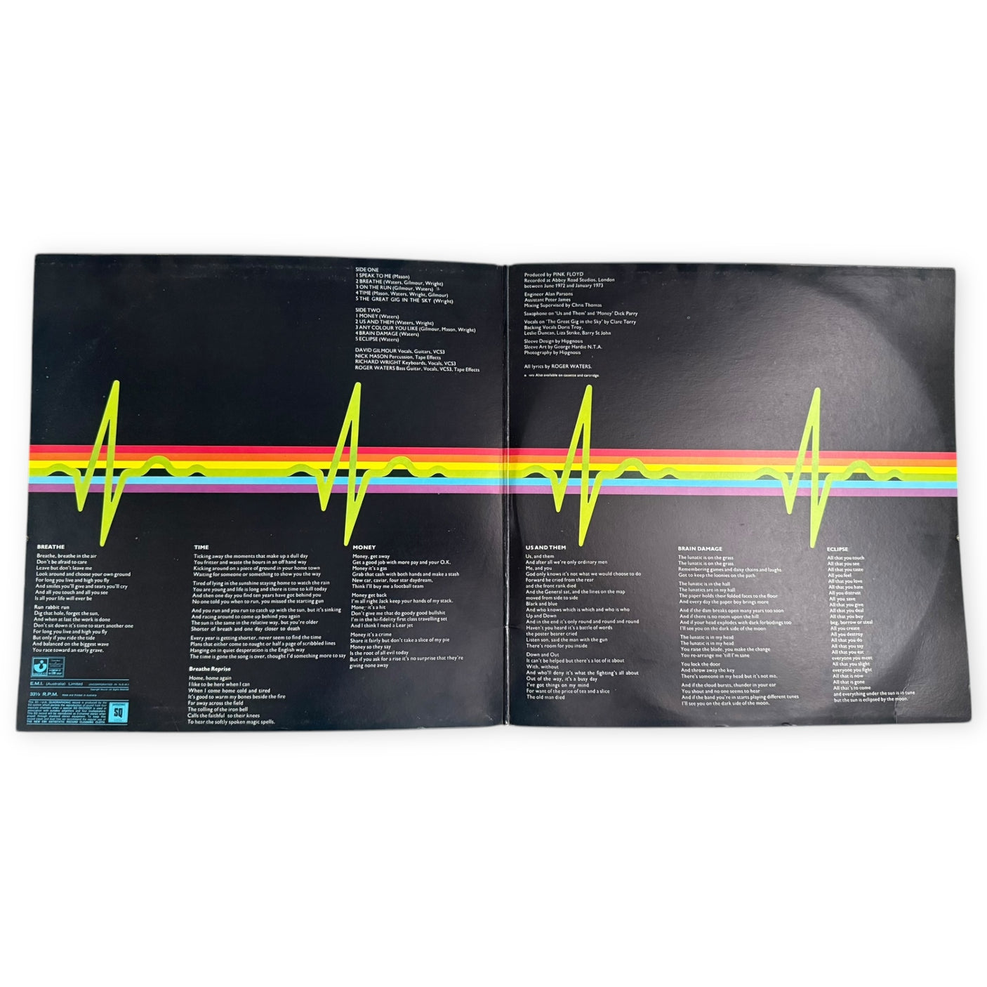PINK FLOYD - The Dark Side Of The Moon - USED LP VINYL - AUSTRALIAN QUADRAPHONIC EDITION - VG/VG