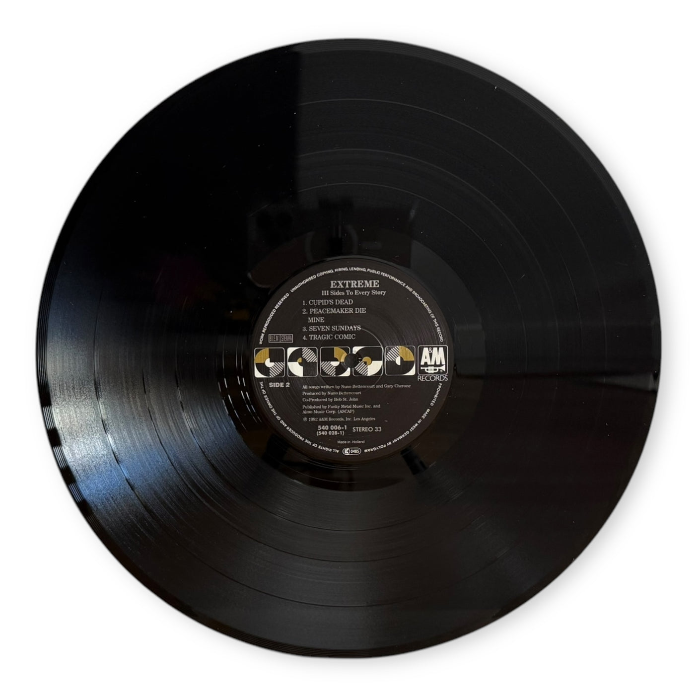 EXTREME - III Sides To Every Story - USED LP VINYL - ORIGINAL 1992 EUROPE PRESS - VG+/VG+