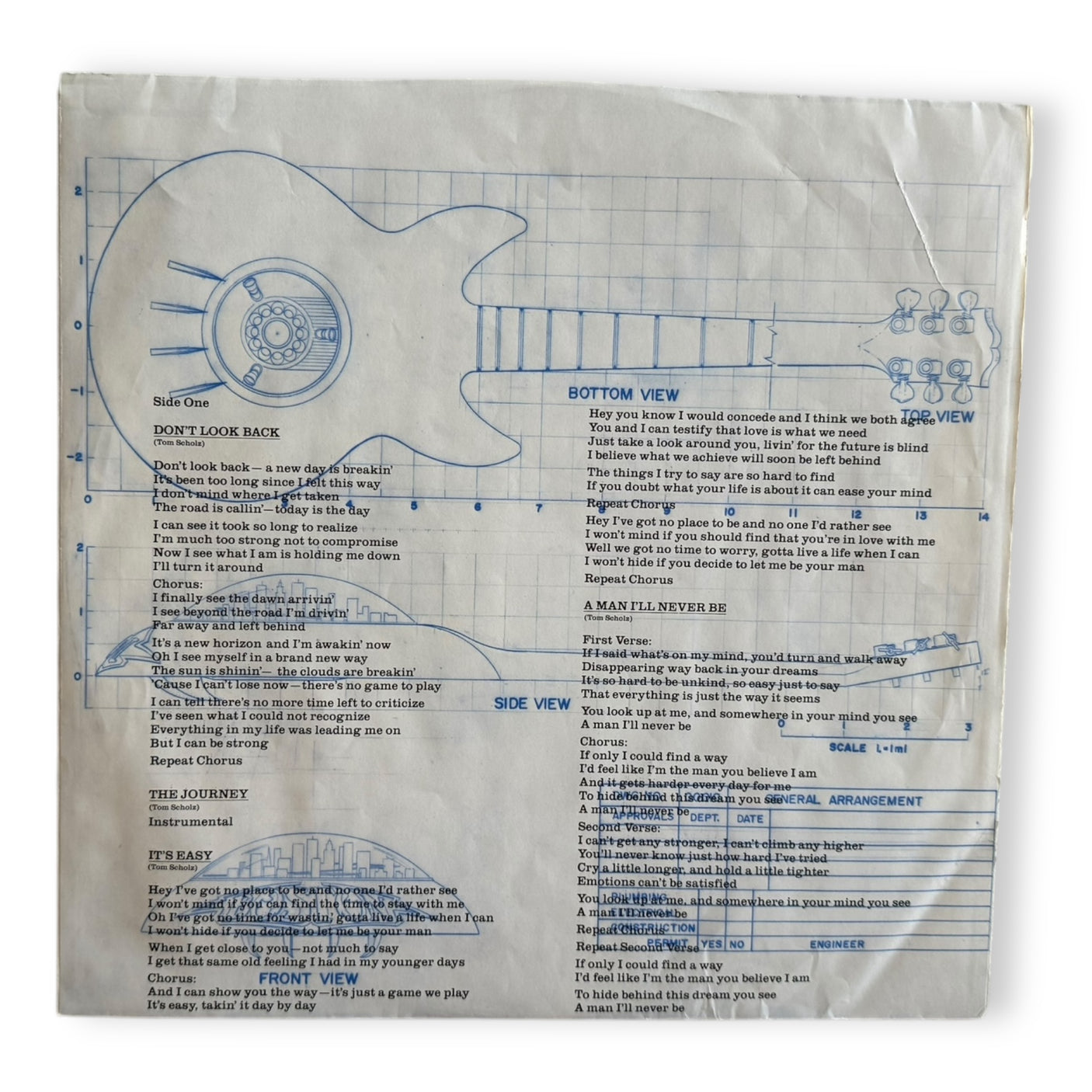 BOSTON - Don't Look Back - USED LP VINYL - ORIGINAL 1978 USA PRESS - VG+/VG+