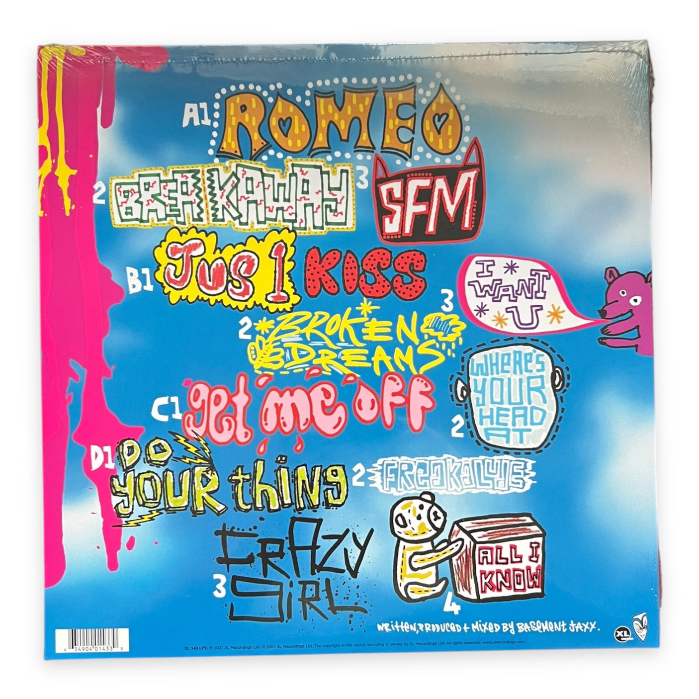 BASEMENT JAXX - Rooty - LP VINYL - PINK & BLUE VINYL - REISSUE - BRAND NEW