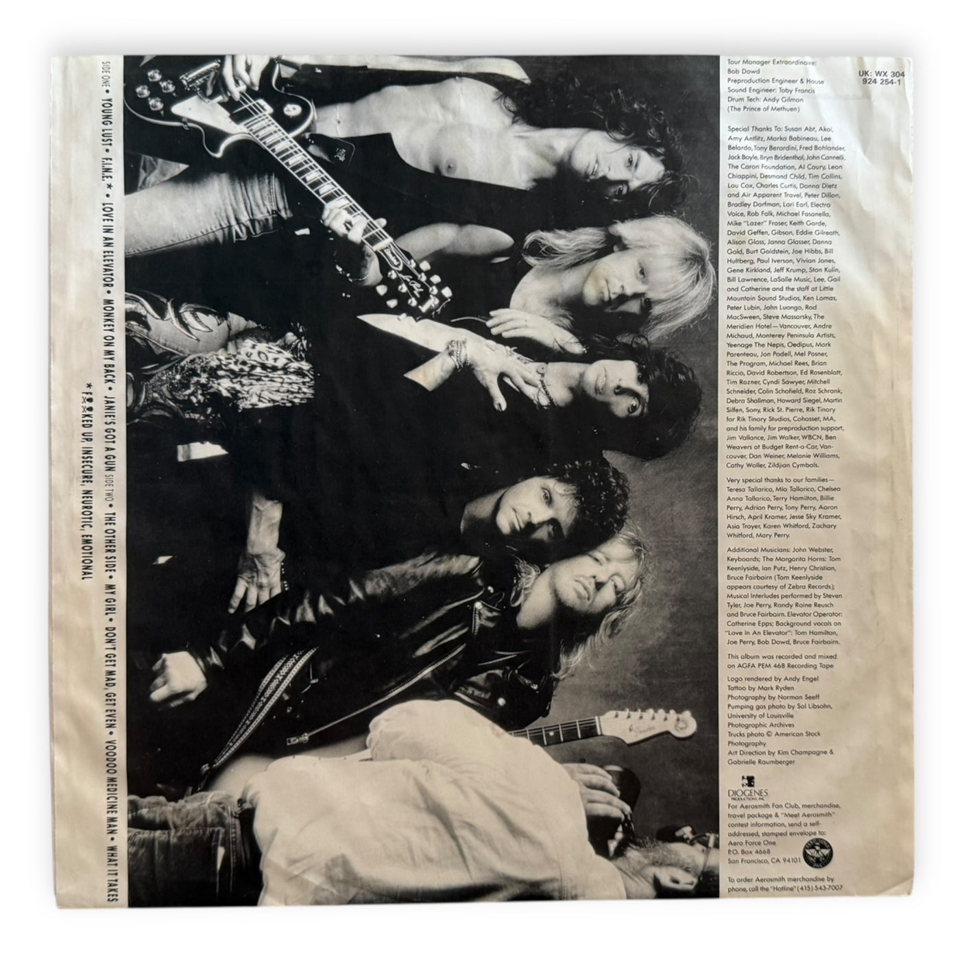 AEROSMITH - Pump - USED LP VINYL - ORIGINAL 1989 UK & EUROPE PRESS - VG+/VG+