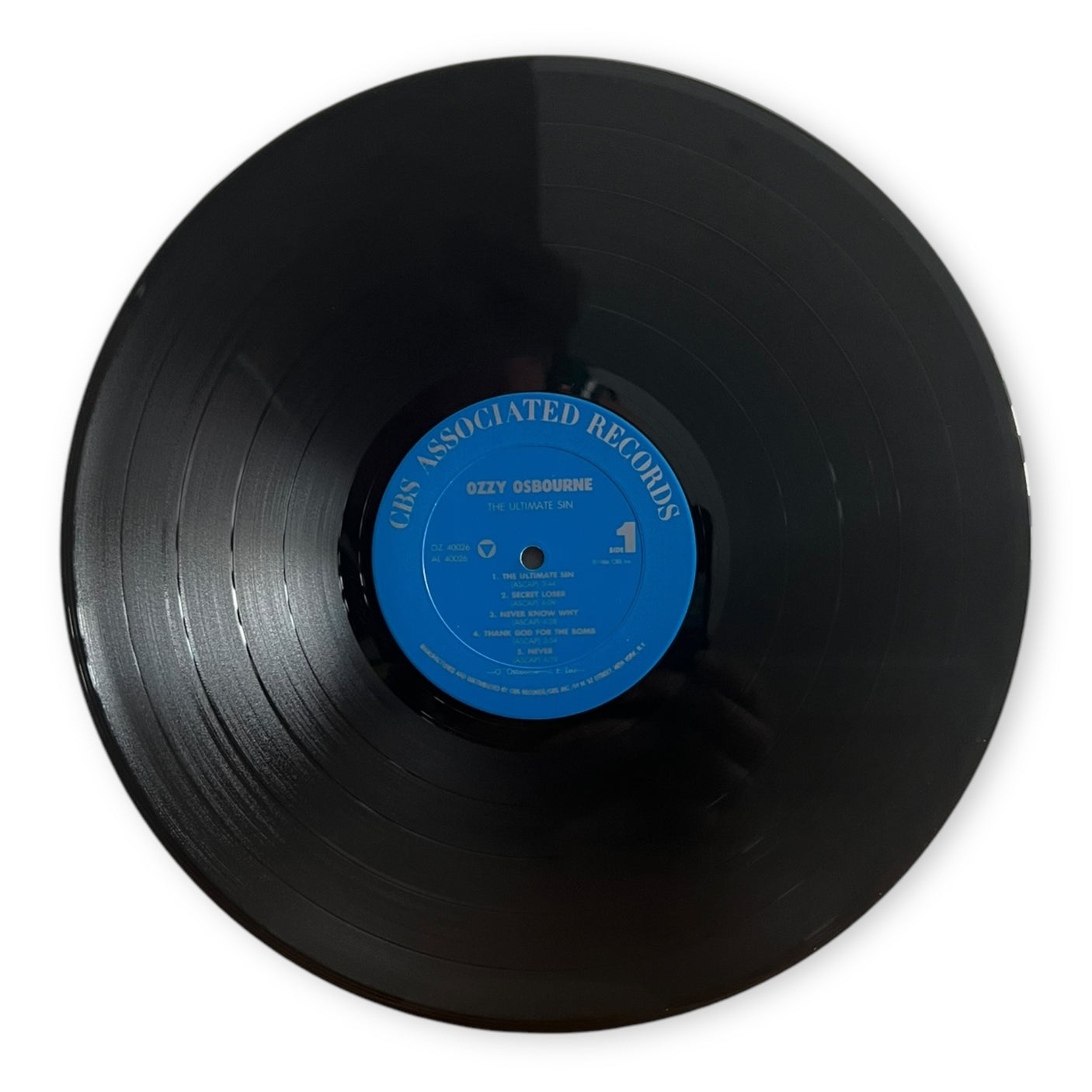OZZY OSBOURNE - The Ultimate Sin - USED LP VINYL - ORIGINAL 1986 USA PRESS - VG+/VG+