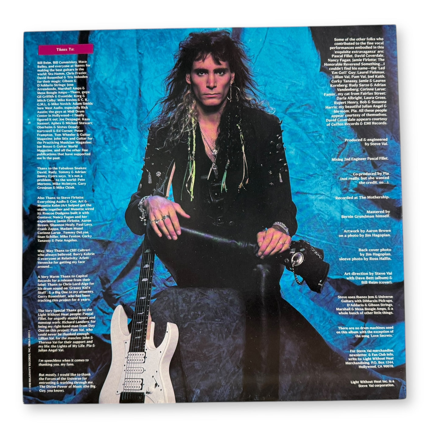 STEVE VAI - Passion And Warfare - USED LP VINYL - ORIGINAL 1990 UK PRESS - VG+/NM