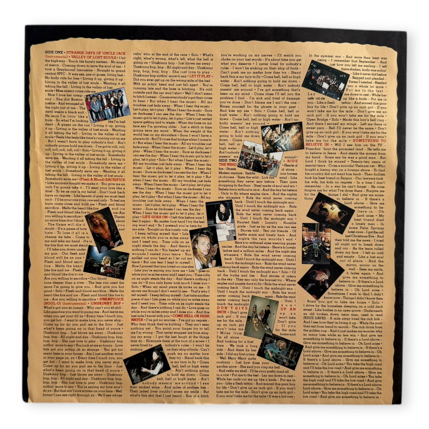 POISON - Flesh & Blood - USED LP VINYL - ORIGINAL 1990 EUROPE PRESS - VG+/VG+