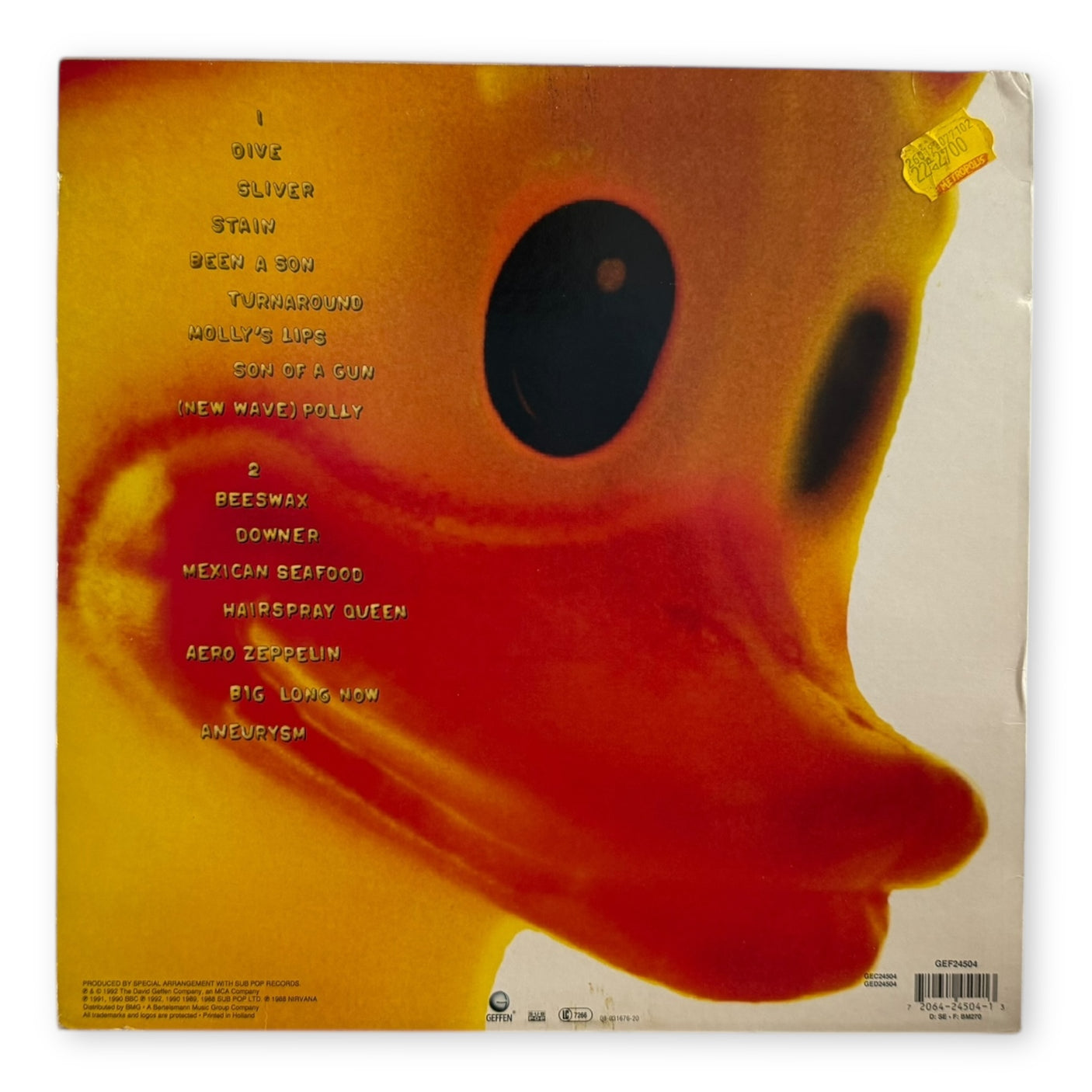 NIRVANA - Incesticide - USED LP VINYL - ORIGINAL 1992 EUROPE PRESS - VG+/VG+