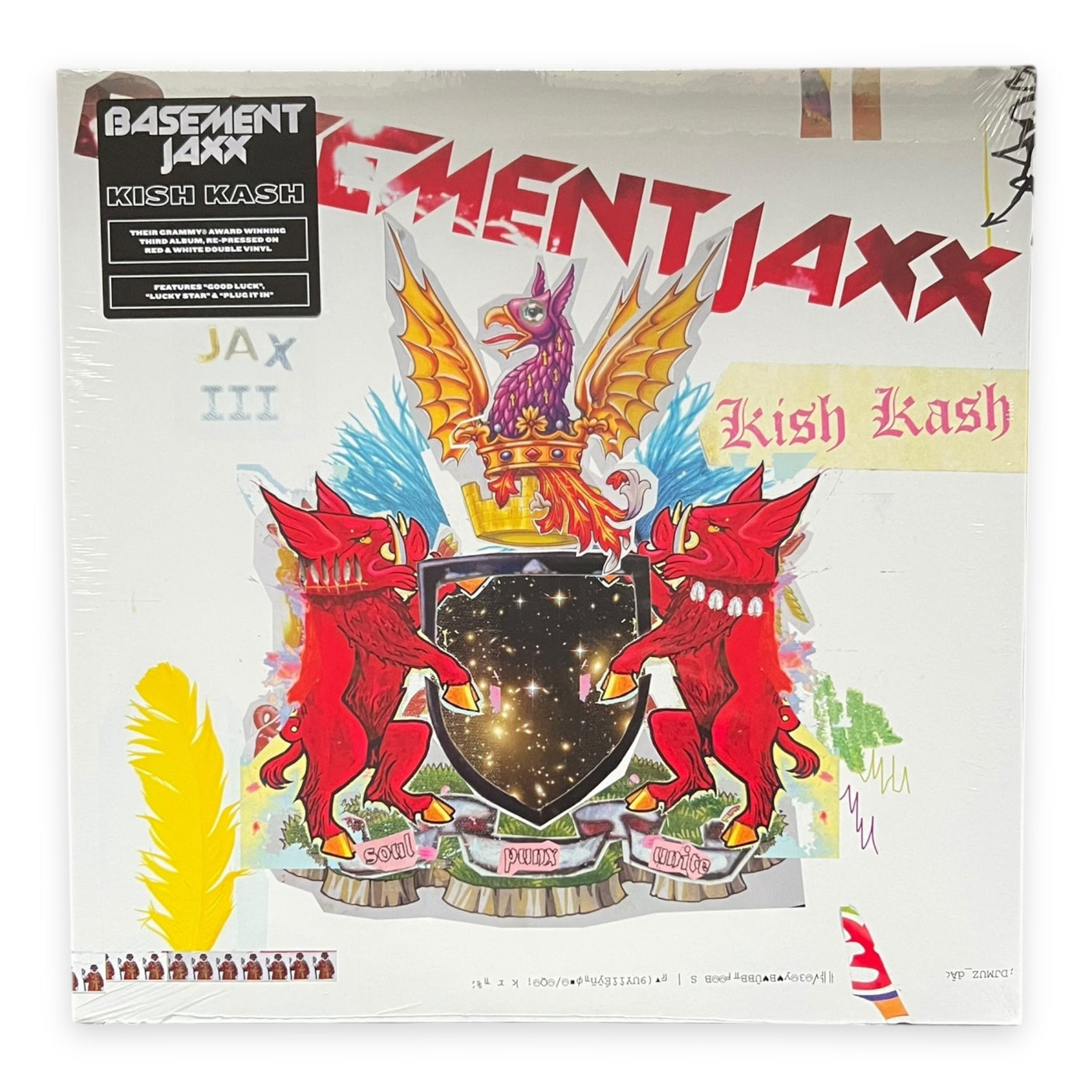 BASEMENT JAXX - Kish Kash - LP VINYL - RED & WHITE VINYL - REISSUE - BRAND NEW