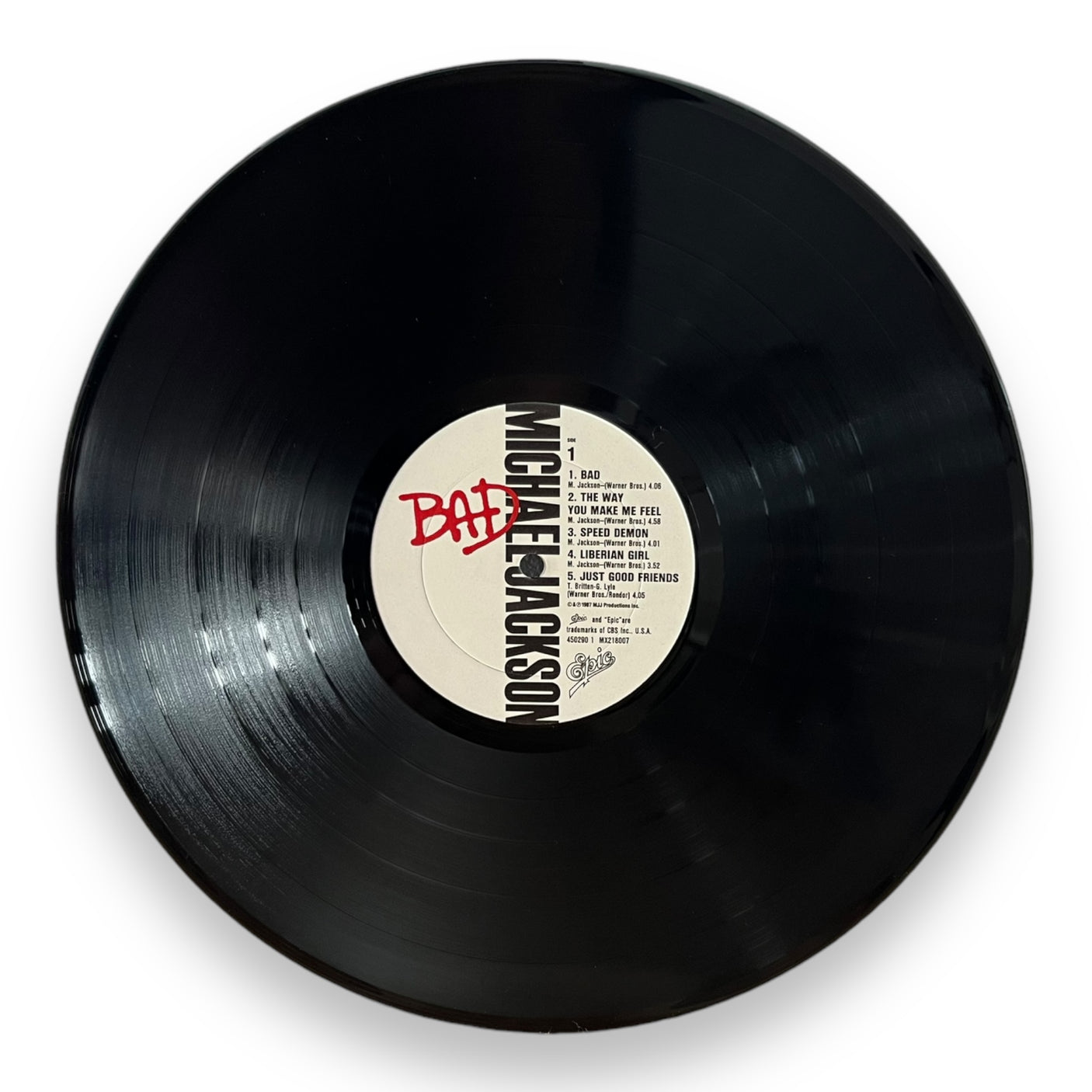 MICHAEL JACKSON - Bad - USED LP VINYL - VG+/VG+