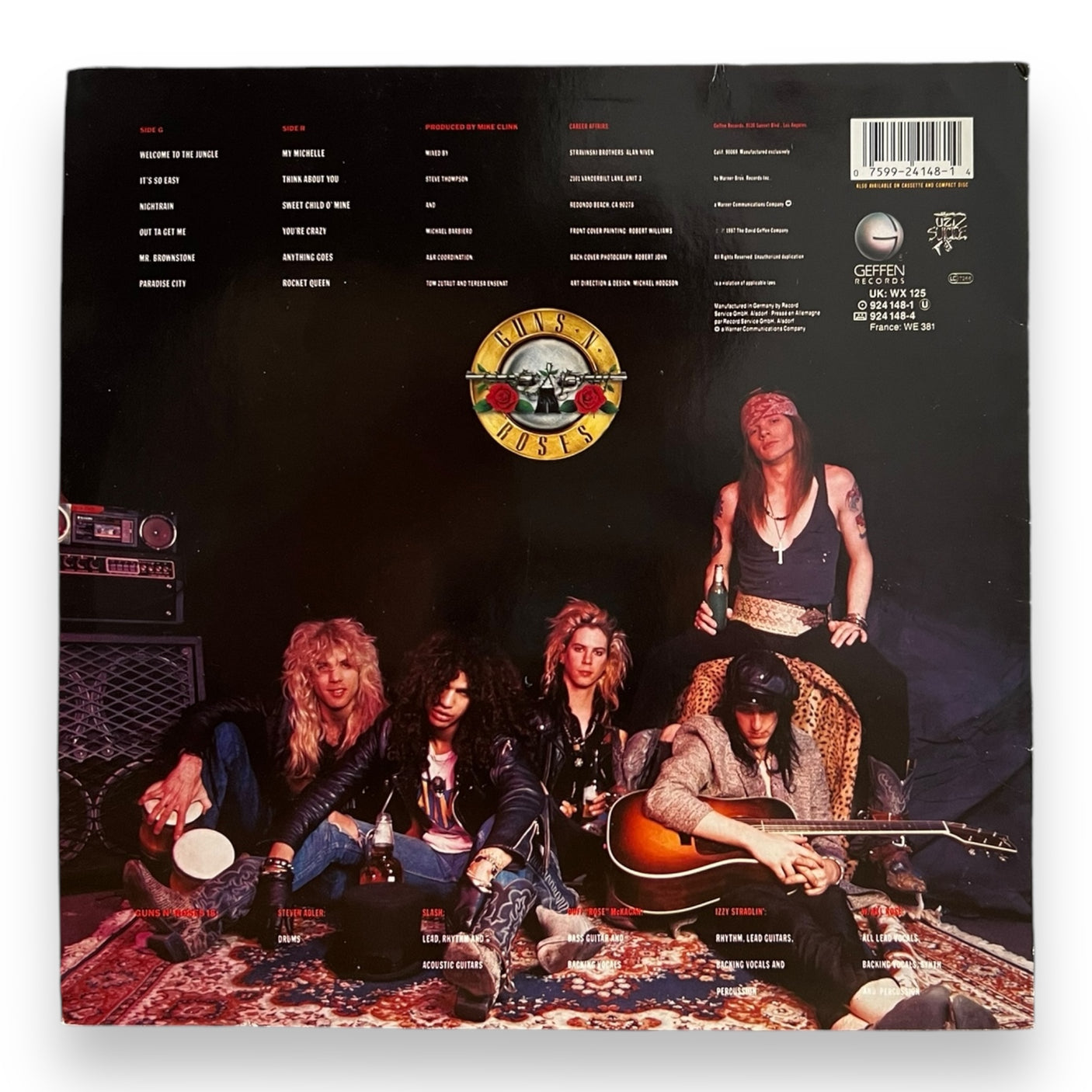 GUNS N ROSES - Appetite For Destruction - USED LP VINYL - VG/VG