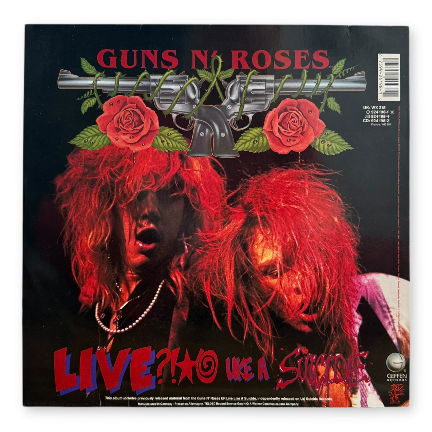 GUNS N ROSES - GN'R Lies - USED LP VINYL - ORIGINAL 1988 EUROPE PRESS - VG+/NM