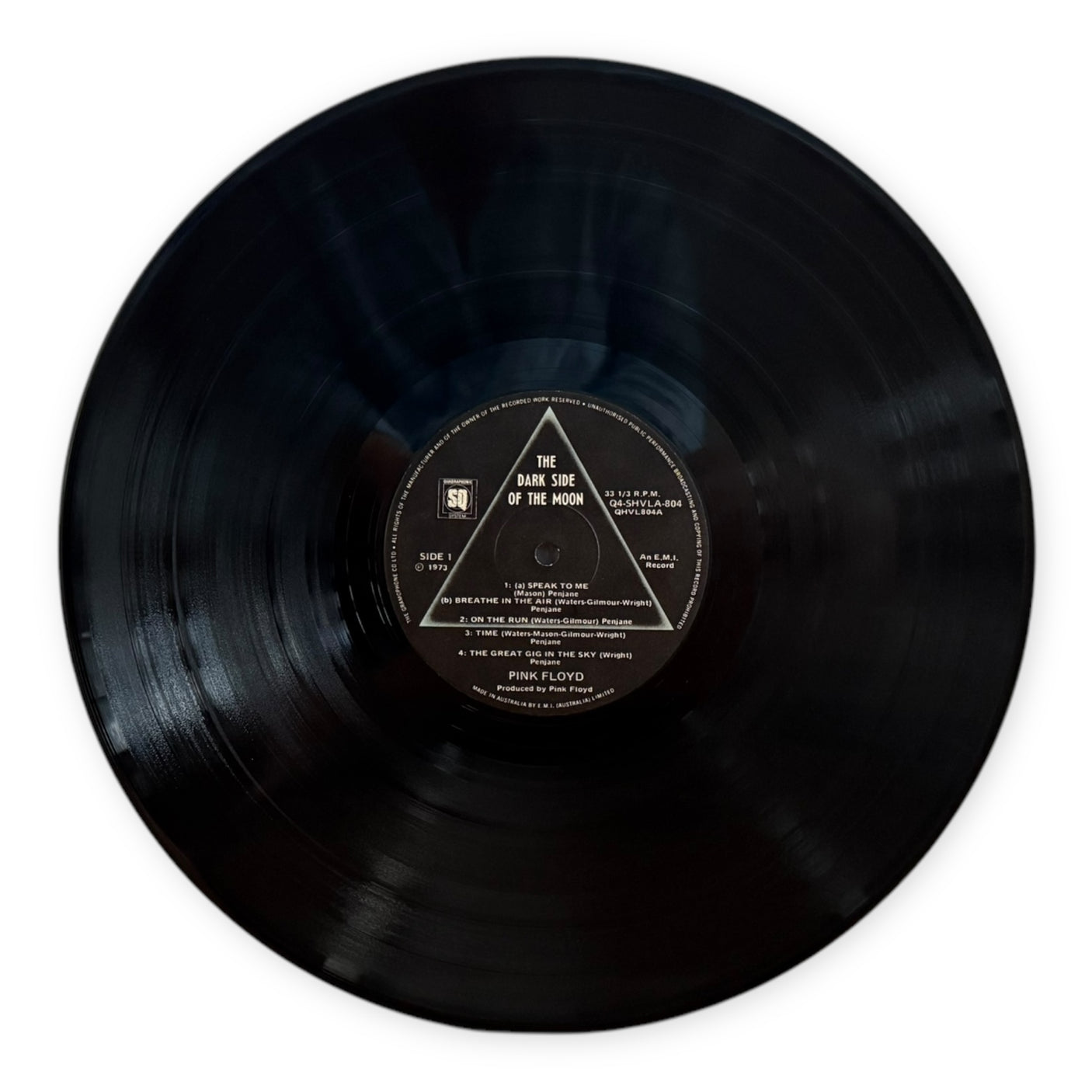 PINK FLOYD - The Dark Side Of The Moon - USED LP VINYL - AUSTRALIAN QUADRAPHONIC EDITION - VG/VG