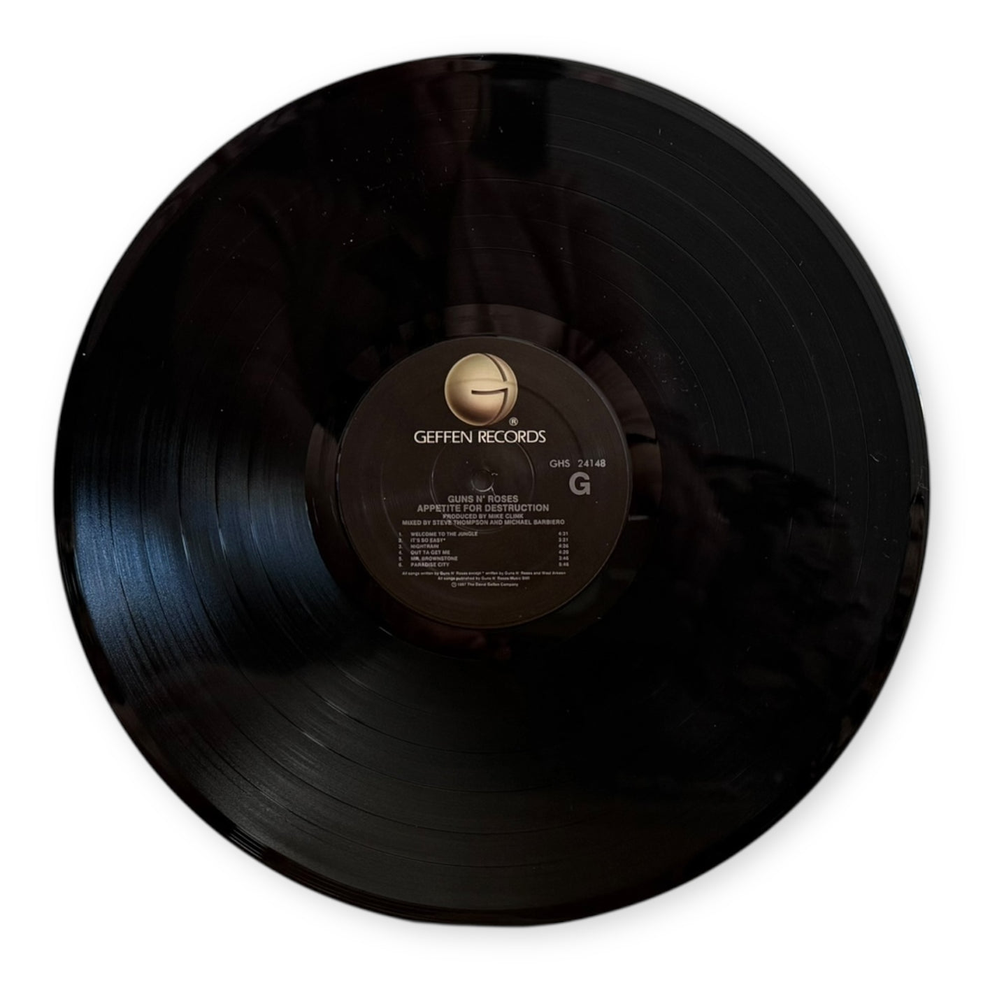 GUNS N ROSES - Appetite For Destruction - USED LP VINYL - ORIGINAL 1987 USA PRESS - VG+/VG+