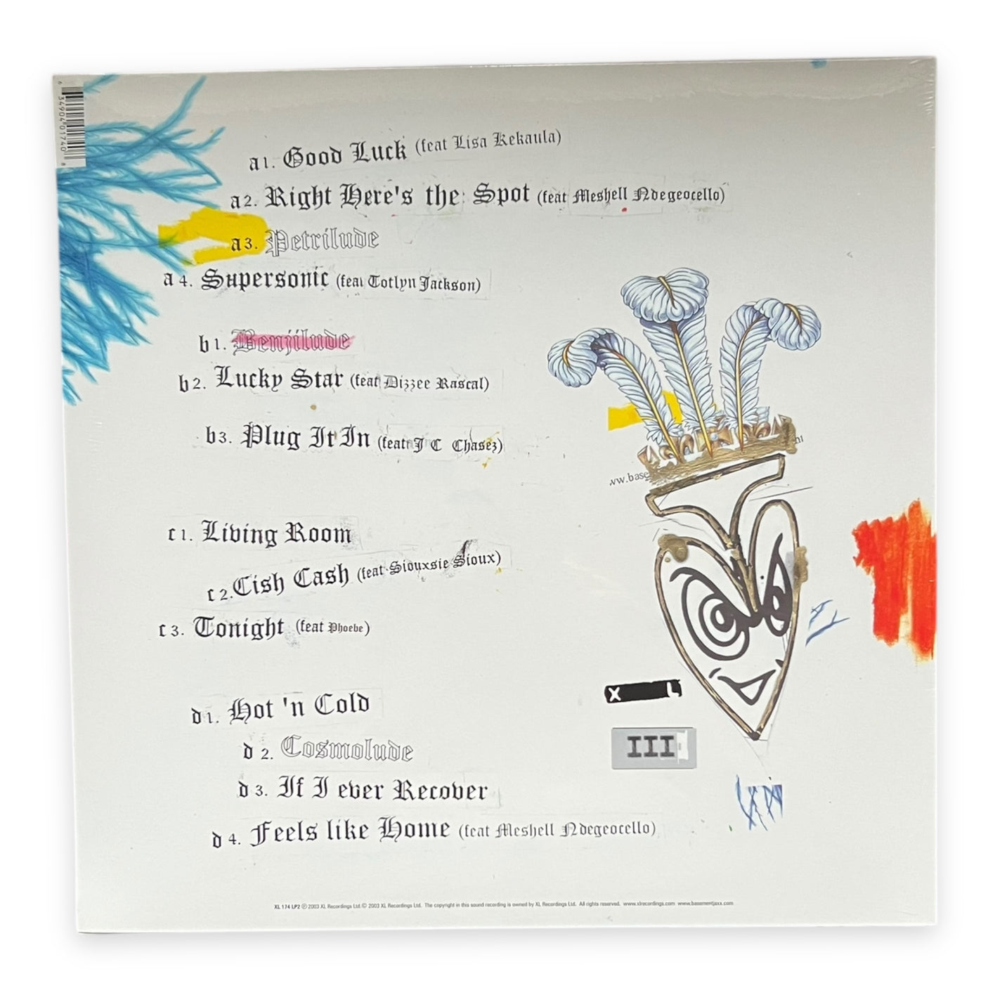 BASEMENT JAXX - Kish Kash - LP VINYL - RED & WHITE VINYL - REISSUE - BRAND NEW