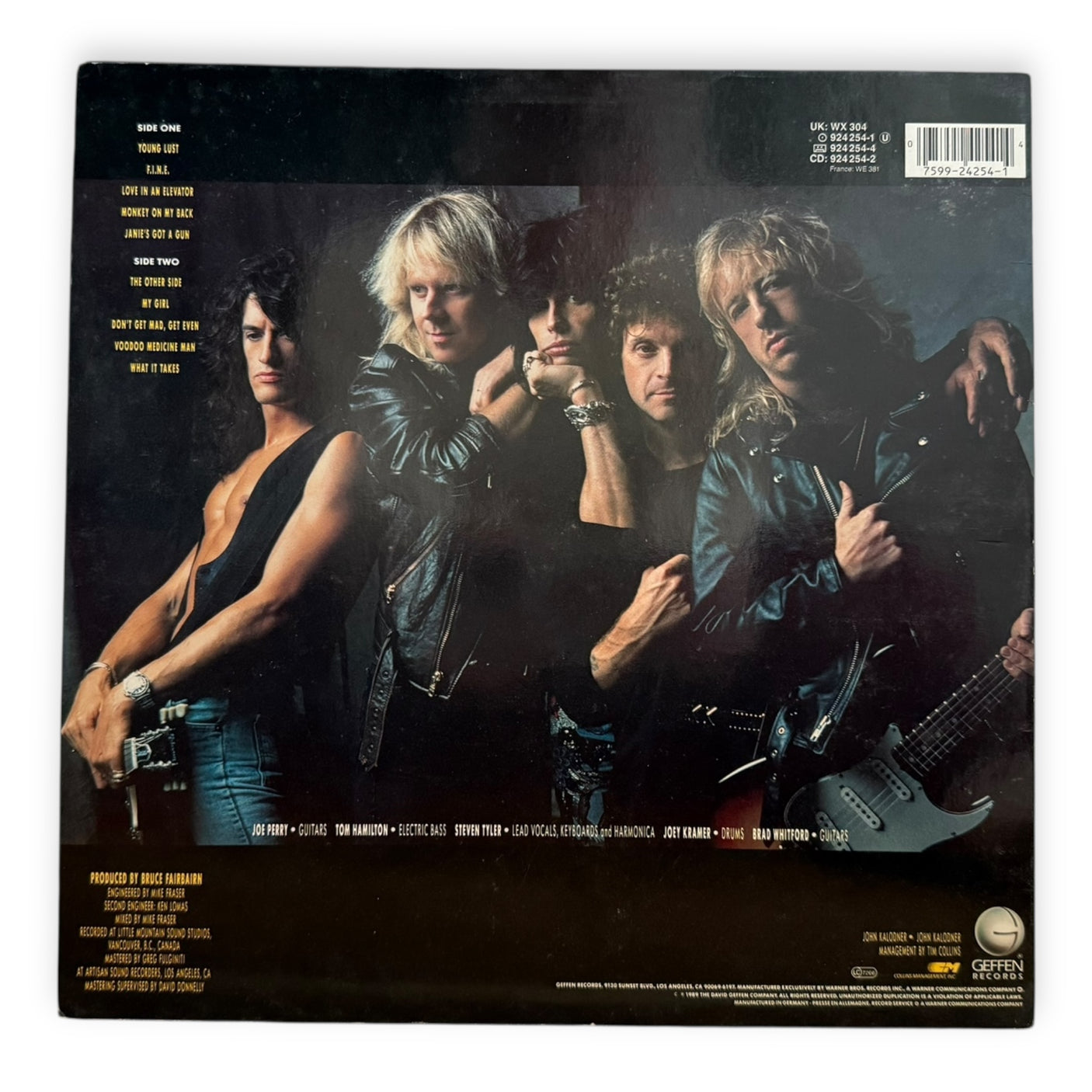 AEROSMITH - Pump - USED LP VINYL - ORIGINAL 1989 UK & EUROPE PRESS - VG+/VG+