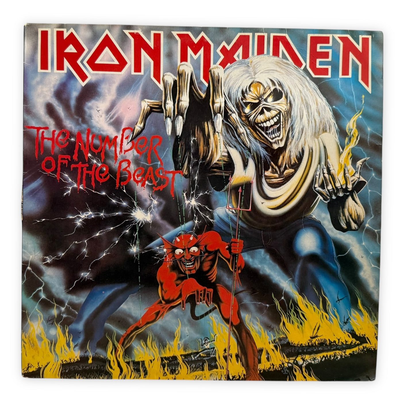 IRON MAIDEN - The Number Of The Beast - USED LP VINYL - ORIGINAL 1982 EUROPE PRESS - VG/VG