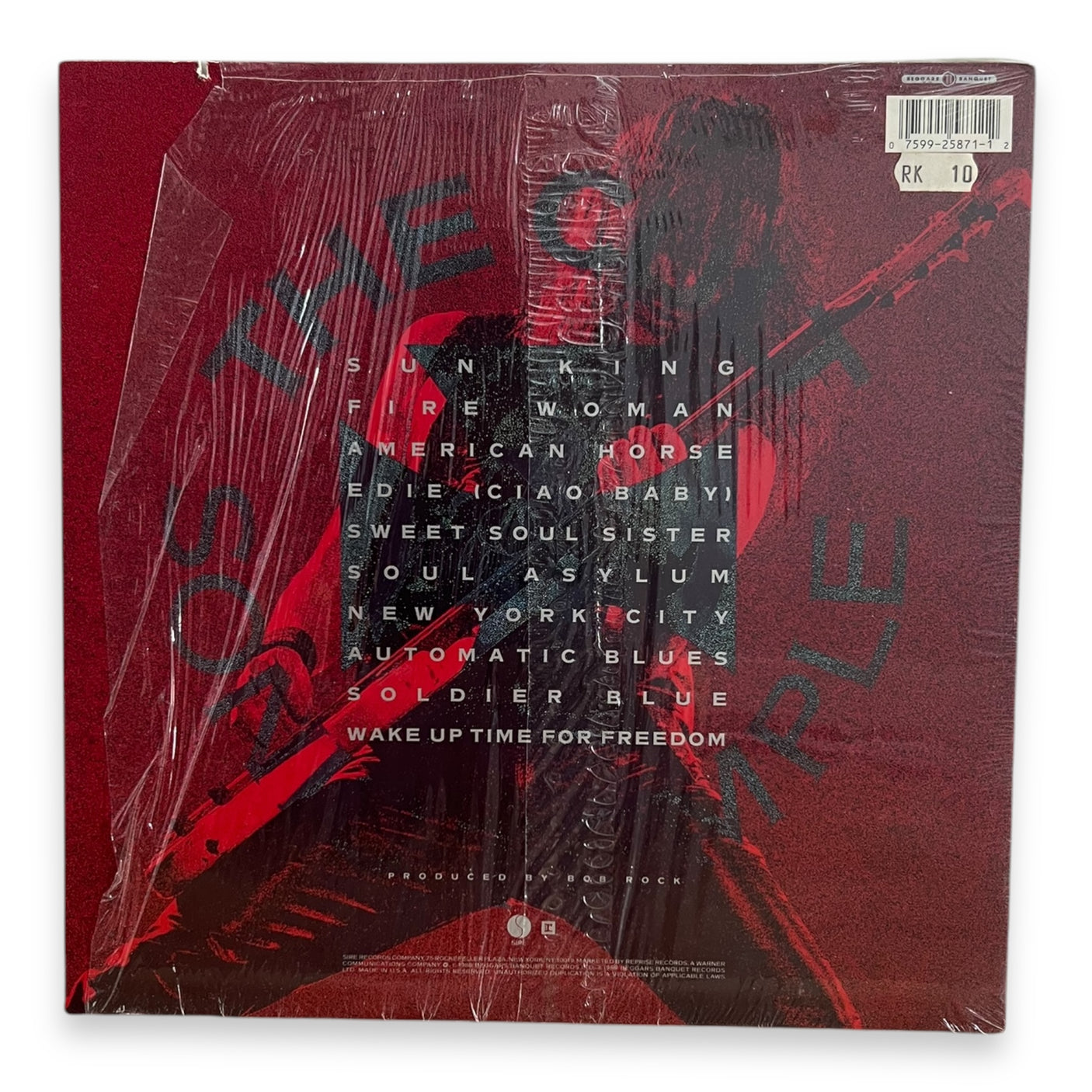 THE CULT - Sonic Temple - USED LP VINYL - ORIGINAL 1989 USA PRESS - VG+/VG+