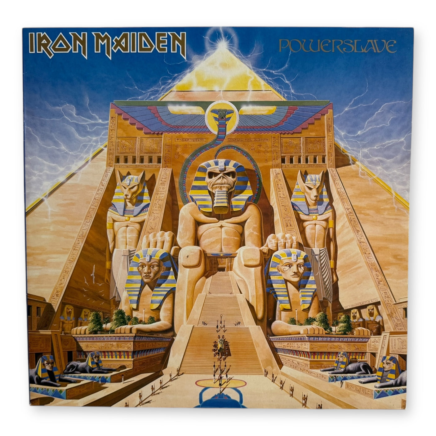 IRON MAIDEN - Powerslave - USED LP VINYL - ORIGINAL 1984 EUROPE PRESS - VG+/VG+