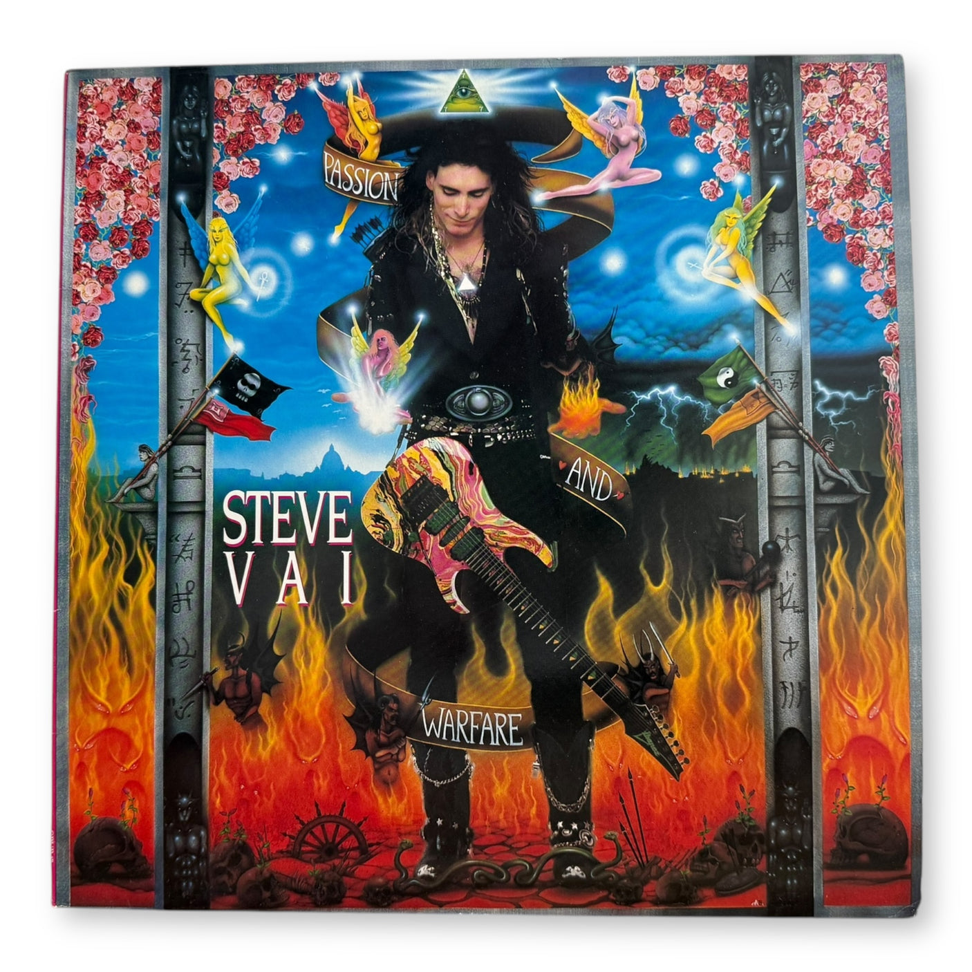 STEVE VAI - Passion And Warfare - USED LP VINYL - ORIGINAL 1990 UK PRESS - VG+/NM