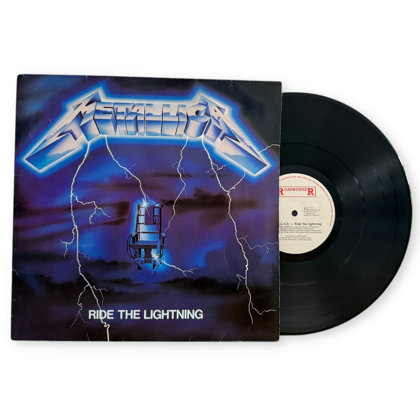 METALLICA - Ride The Lightning - USED LP VINYL - 1984 EUROPE FIRST YEAR PRESS - VG/VG+