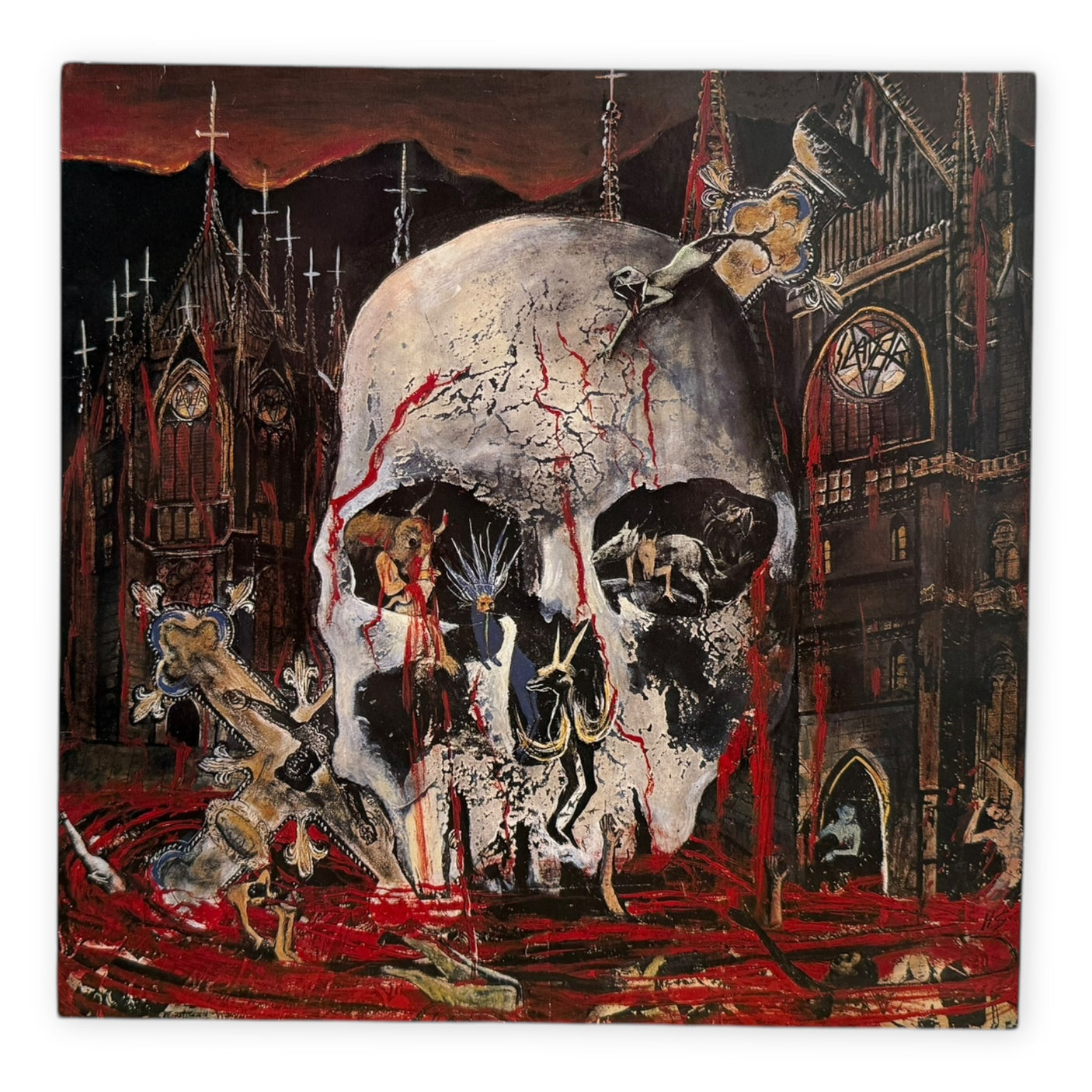 SLAYER - South Of Heaven - USED LP VINYL - ORIGINAL 1988 EUROPE PRESS - VG+/VG+