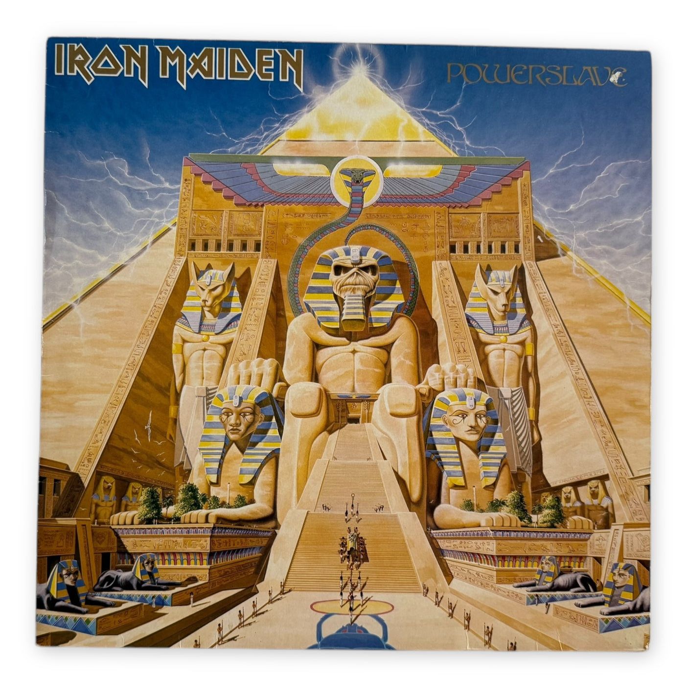 IRON MAIDEN - Powerslave - USED LP VINYL - ORIGINAL 1984 EUROPE PRESS - VG+/VG+