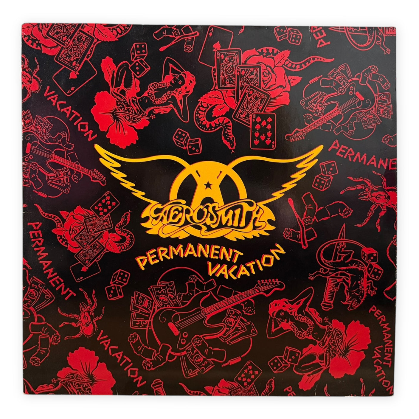 AEROSMITH - Permanent Vacation - USED LP VINYL - ORIGINAL 1987 EUROPE PRESS - VG+/VG+