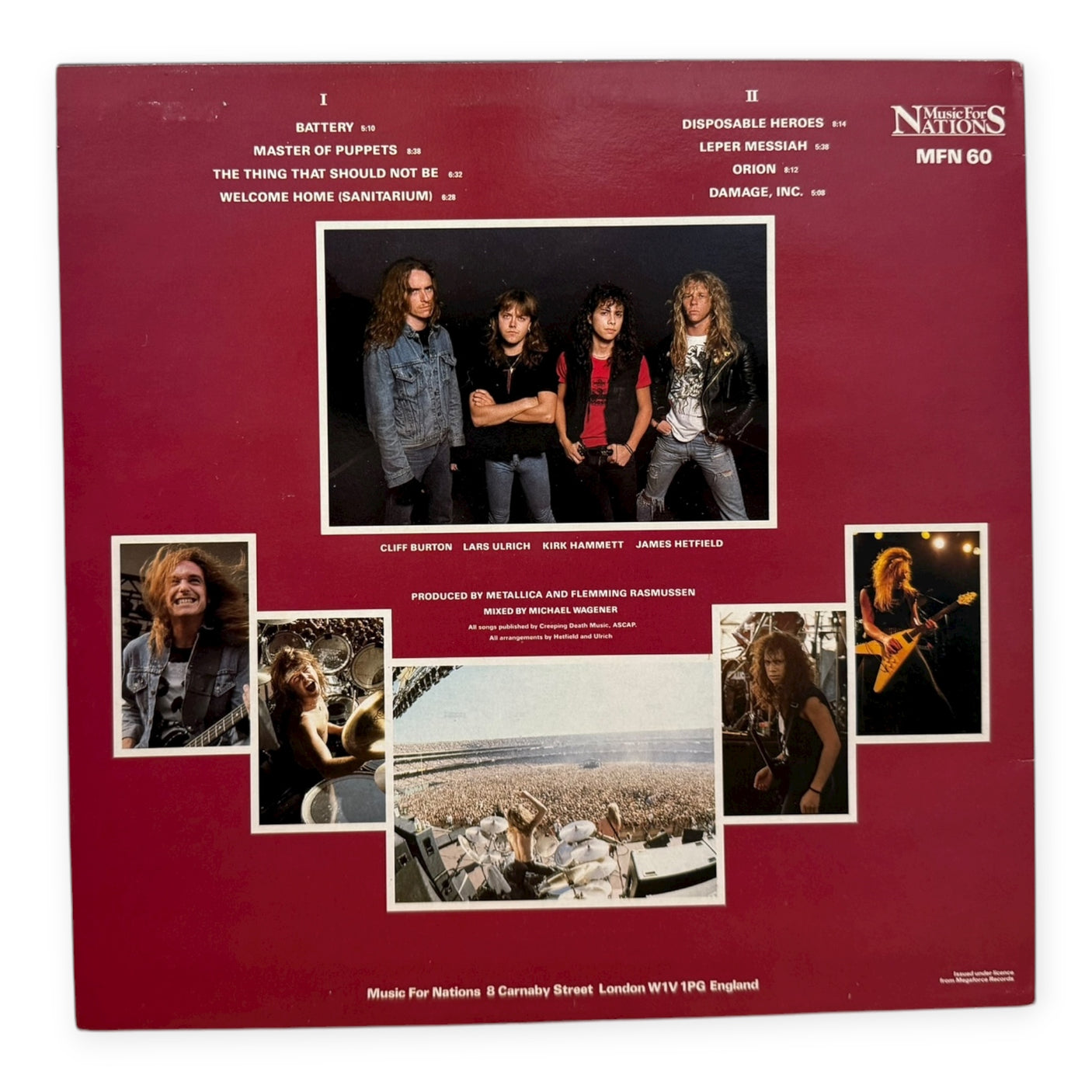 METALLICA - Master Of Puppets | Original 1986 UK Press | Used LP Vinyl Album | VG+/VG+