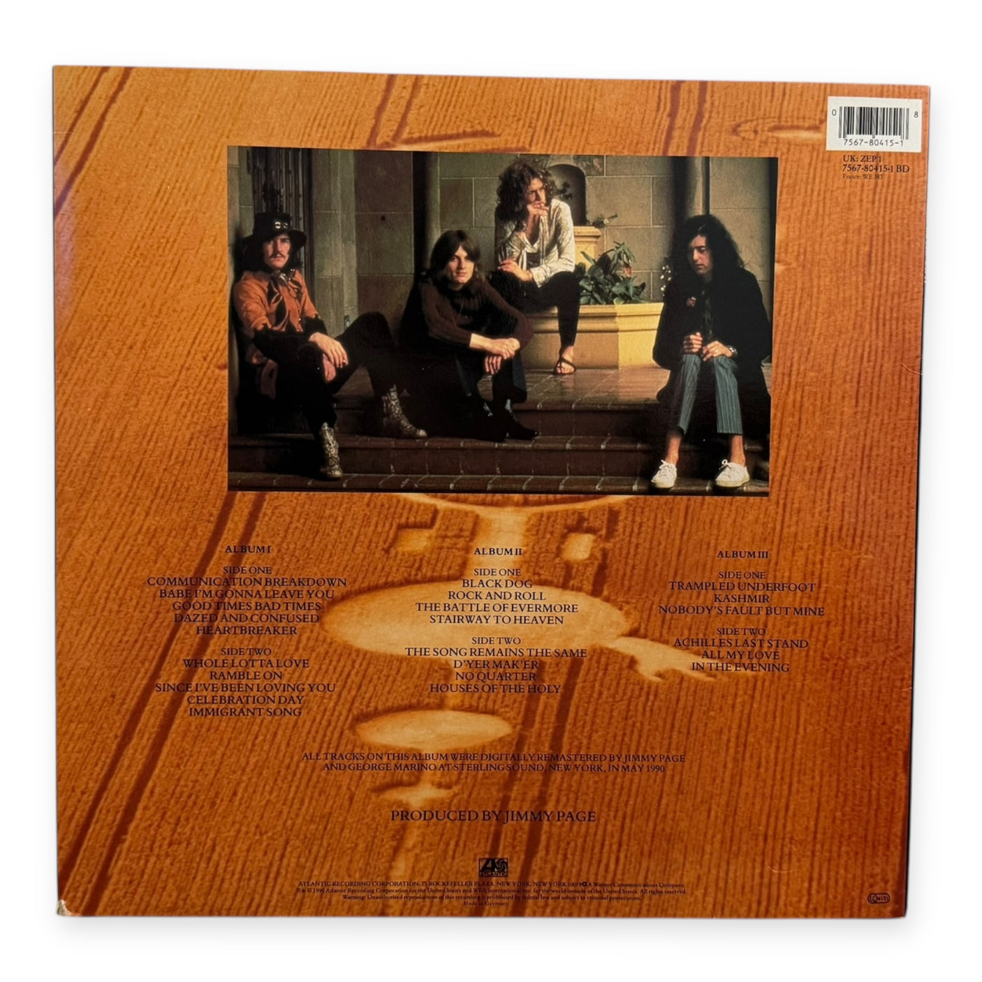 LED ZEPPELIN - Remasters - USED LP VINYL - ORIGINAL 1990 PRESS - VG+/VG+