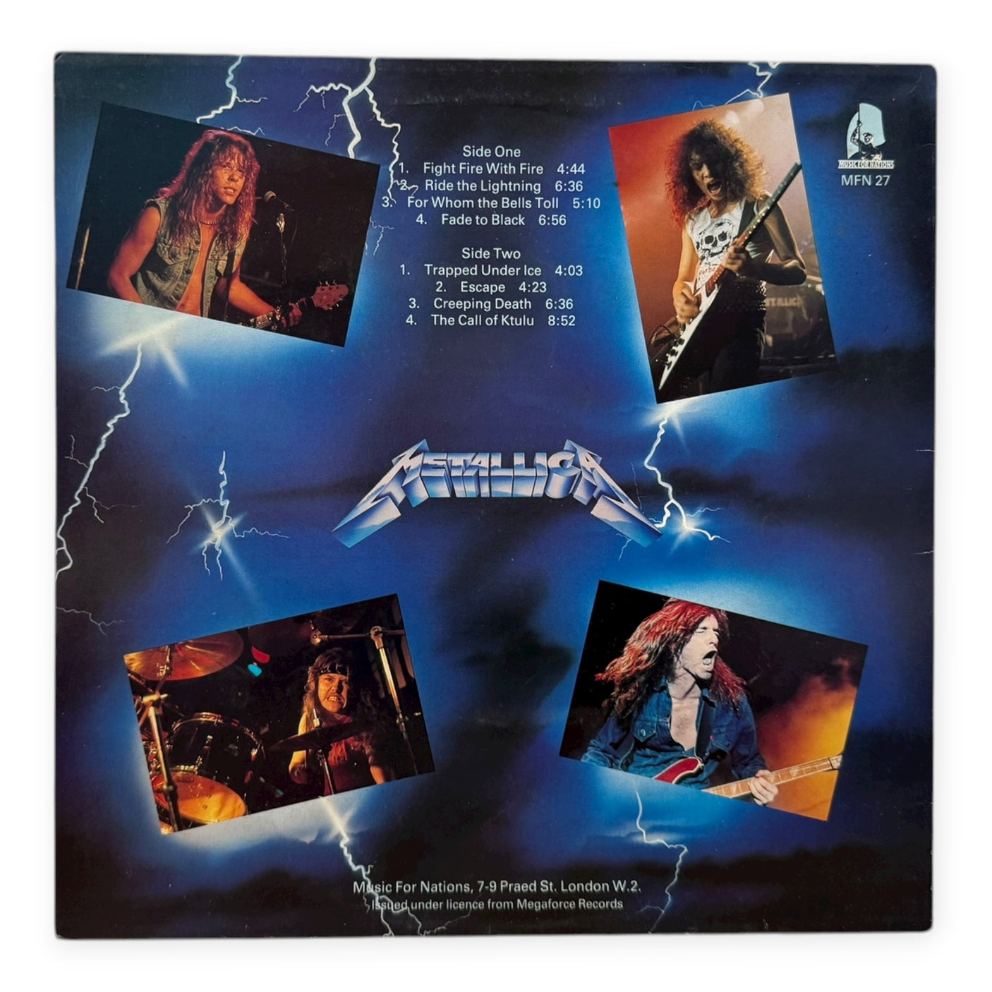 METALLICA - Ride The Lightning | Original 1984 UK Press | Used LP Vinyl Album | VG+/VG+