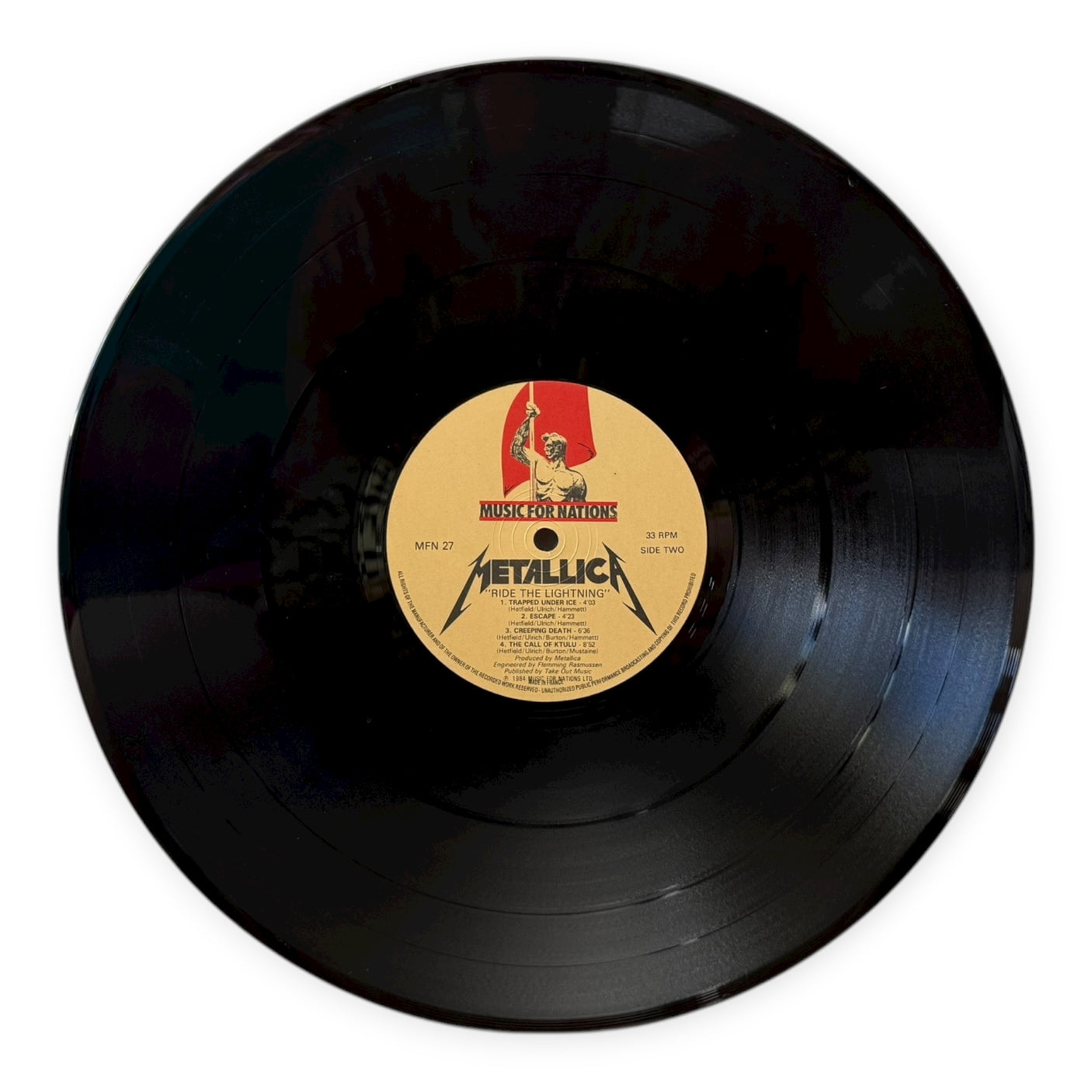 METALLICA - Ride The Lightning | Original 1984 UK Press | Used LP Vinyl Album | VG+/VG+