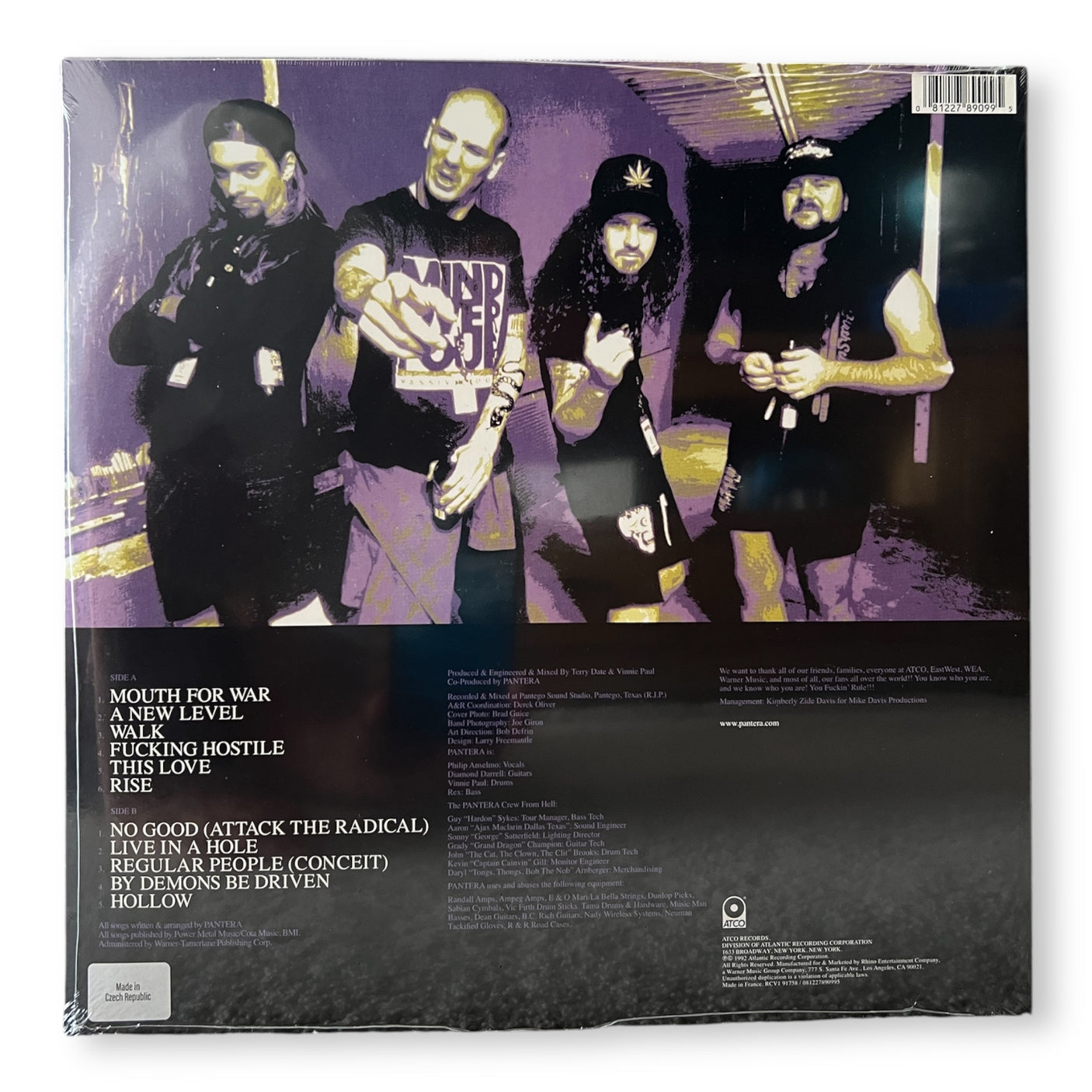 PANTERA - Vulgar Display Of Power - LP VINYL - WHITE & TRUE METAL GREY MARBLED VINYL - BRAND NEW