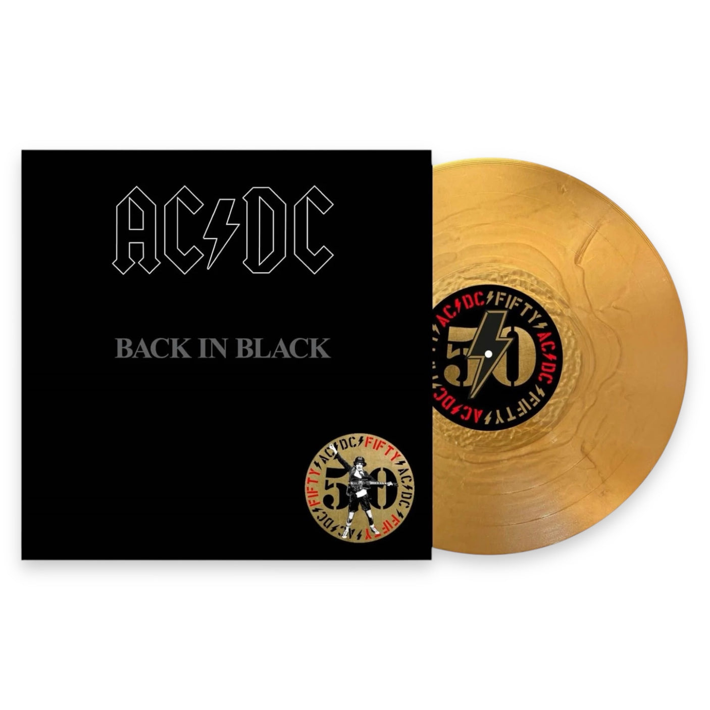 AC/DC - Back In Black - LP VINYL - 50th ANNIVERSARY GOLD NUGGET 180gm Vinyl - BRAND NEW