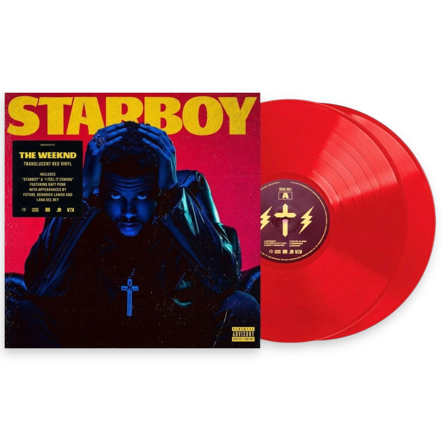 THE WEEKND - Starboy - LP VINYL - LIMITED EDITION RED TRANSLUCENT VINYL - BRAND NEW