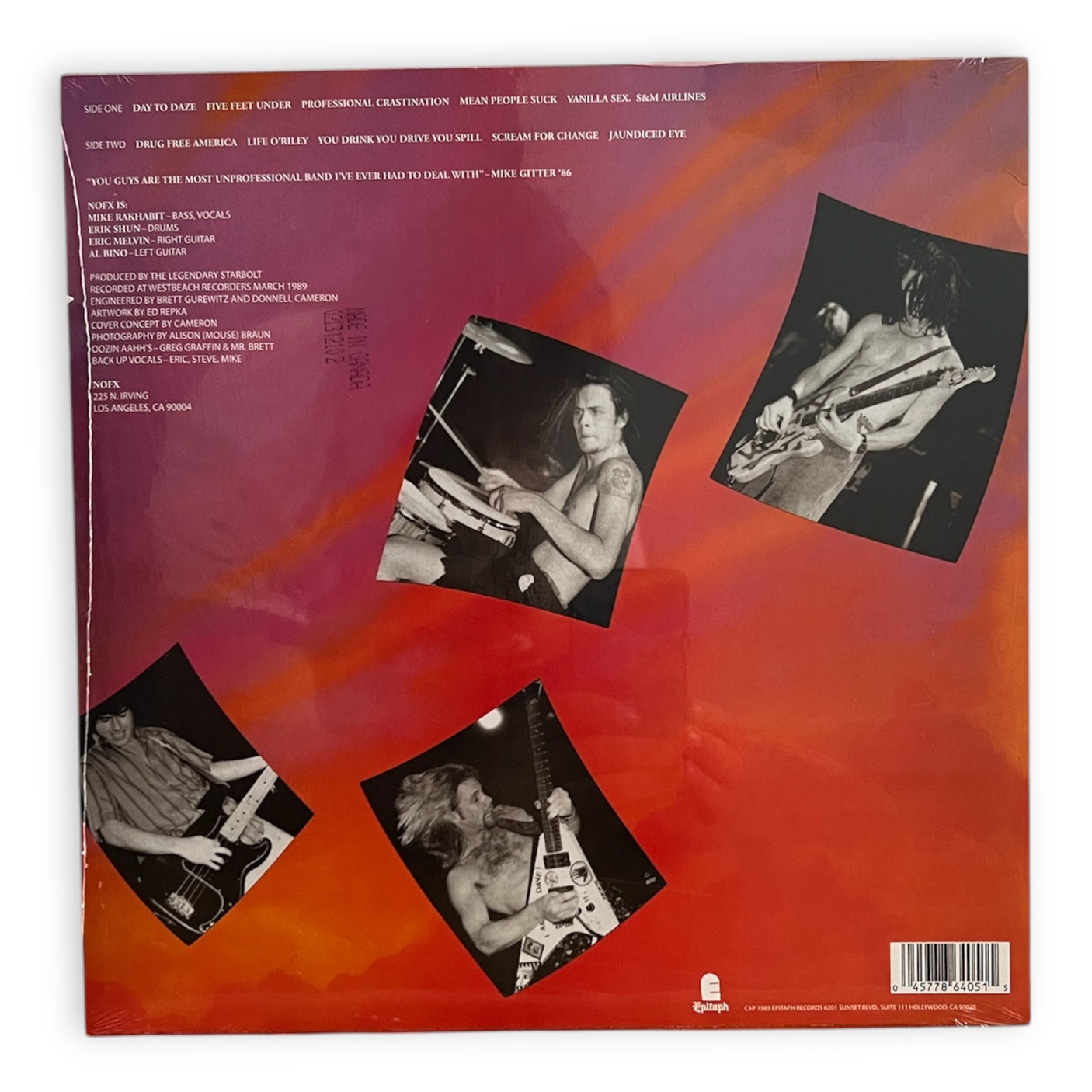 NOFX - S&M Airlines - LP VINYL - 180gm REISSUE - BRAND NEW