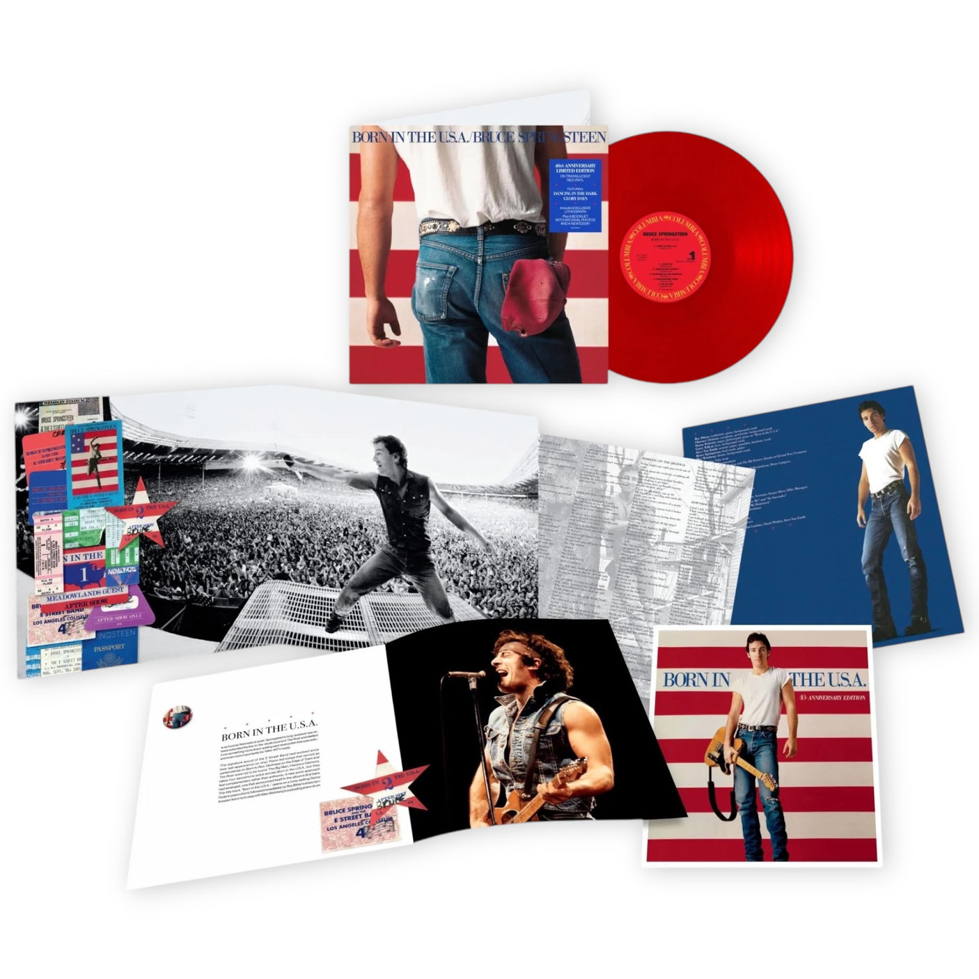 BRUCE SPRINGSTEEN - Born In The USA - LP VINYL - 40TH ANNIVERSARY EDITION RED VINYL - BRAND NEW